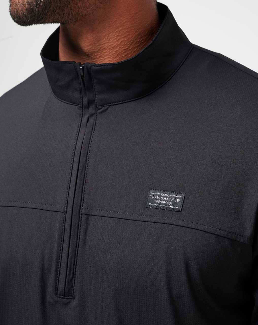 Black Travis Mathew Wanderlust Quarter Zip | XFUN92140