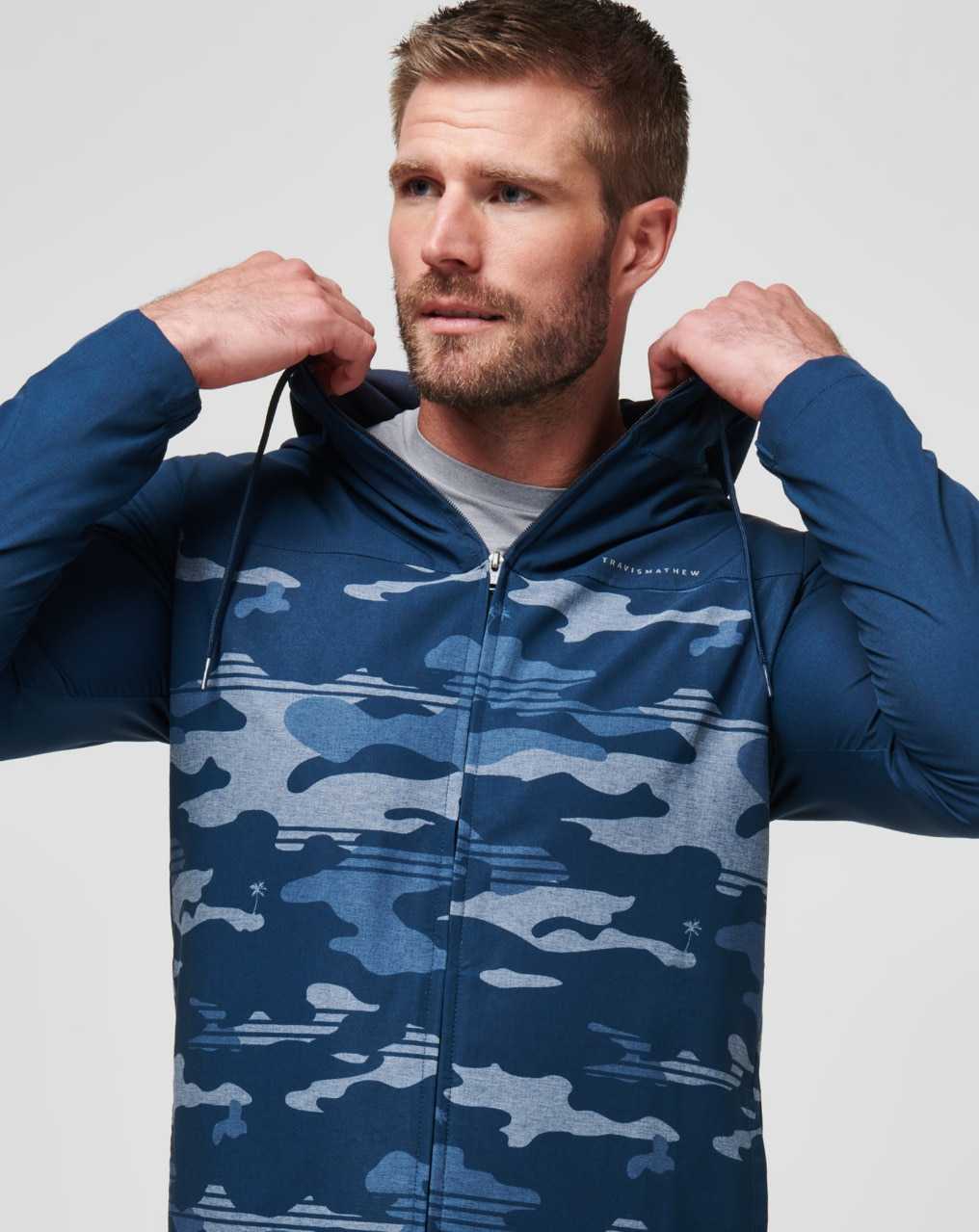 Blue Nights Travis Mathew Camo Tech Hoodie | HVXM07964