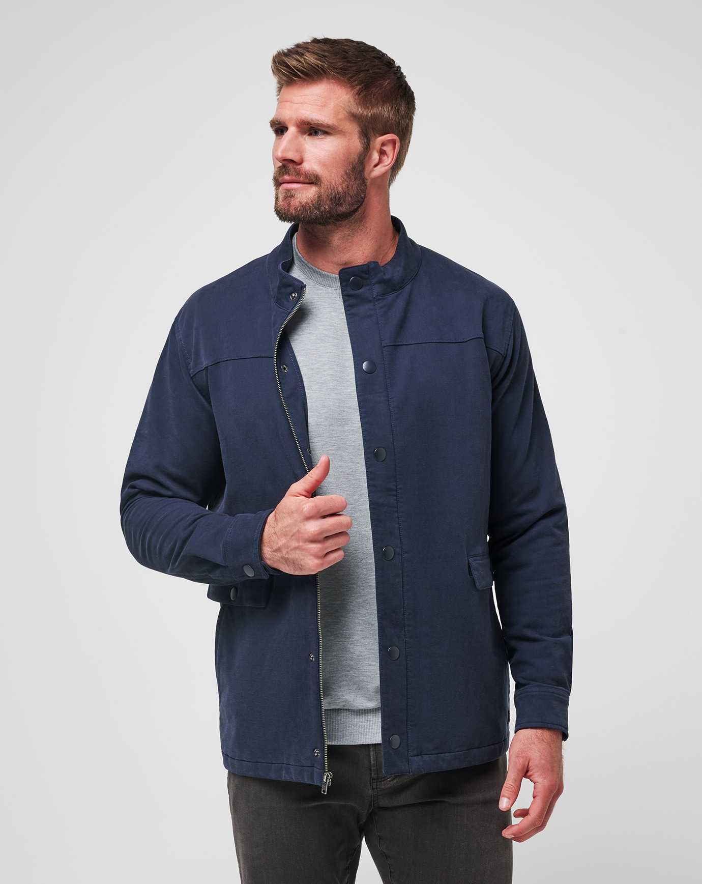 Blue Nights Travis Mathew Cloud Denim Full Zip | PTXI97681