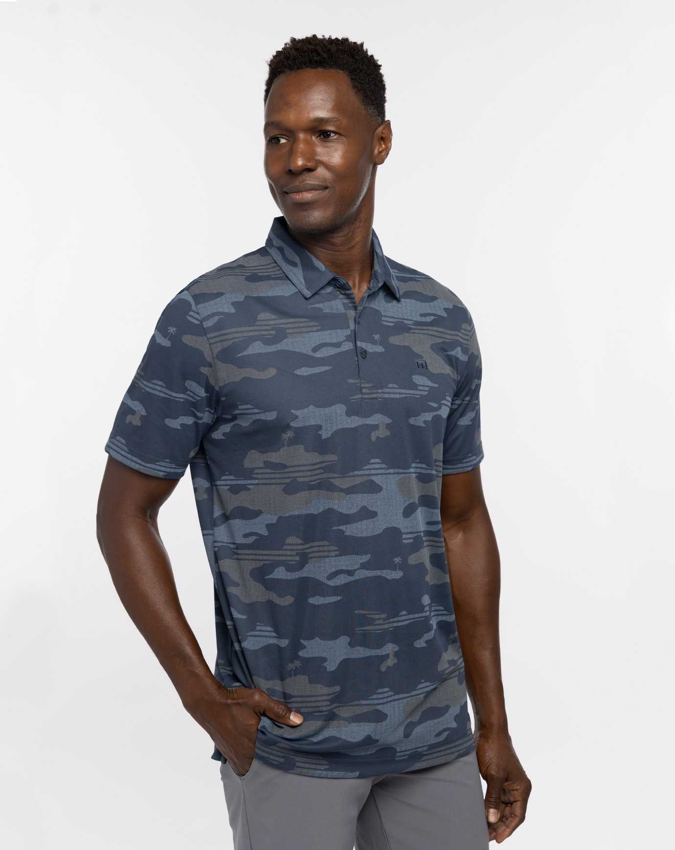 Blue Nights Travis Mathew Open Camo Polo | VWGK61480