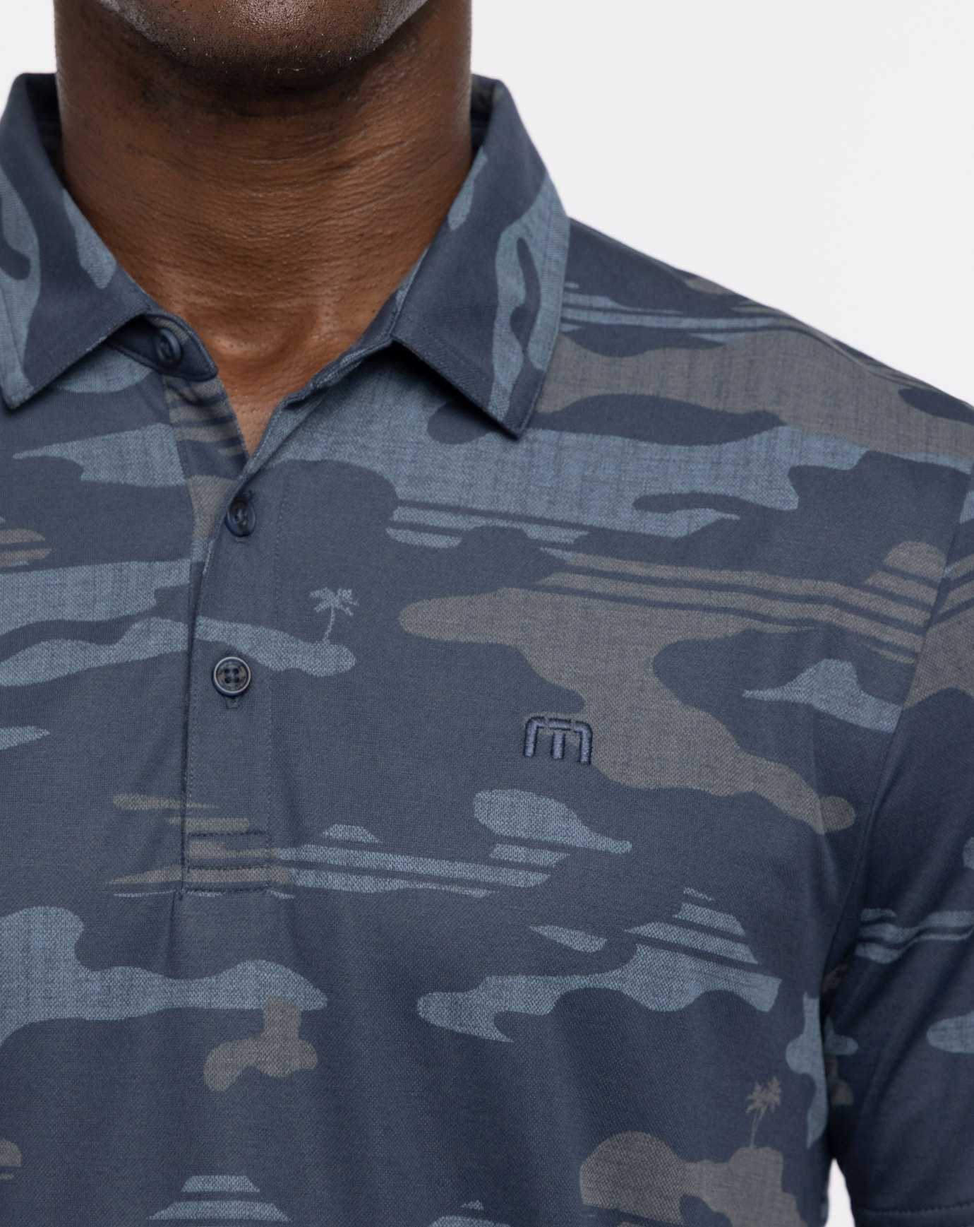 Blue Nights Travis Mathew Open Camo Polo | VWGK61480