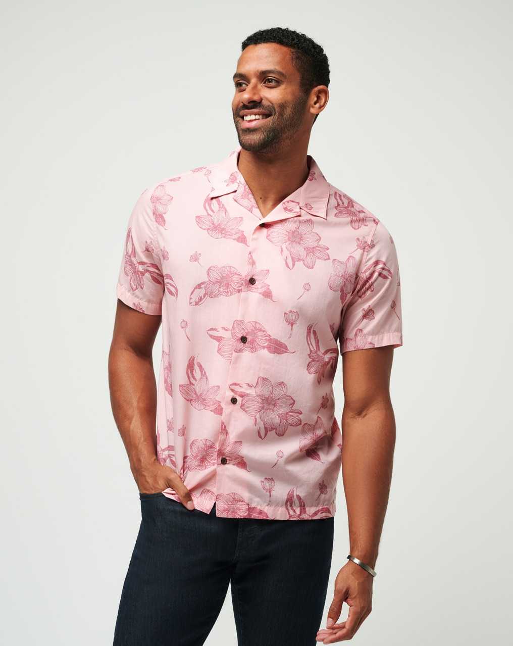 Blush Travis Mathew Yacht Rockin Button-up | UAXZ48507