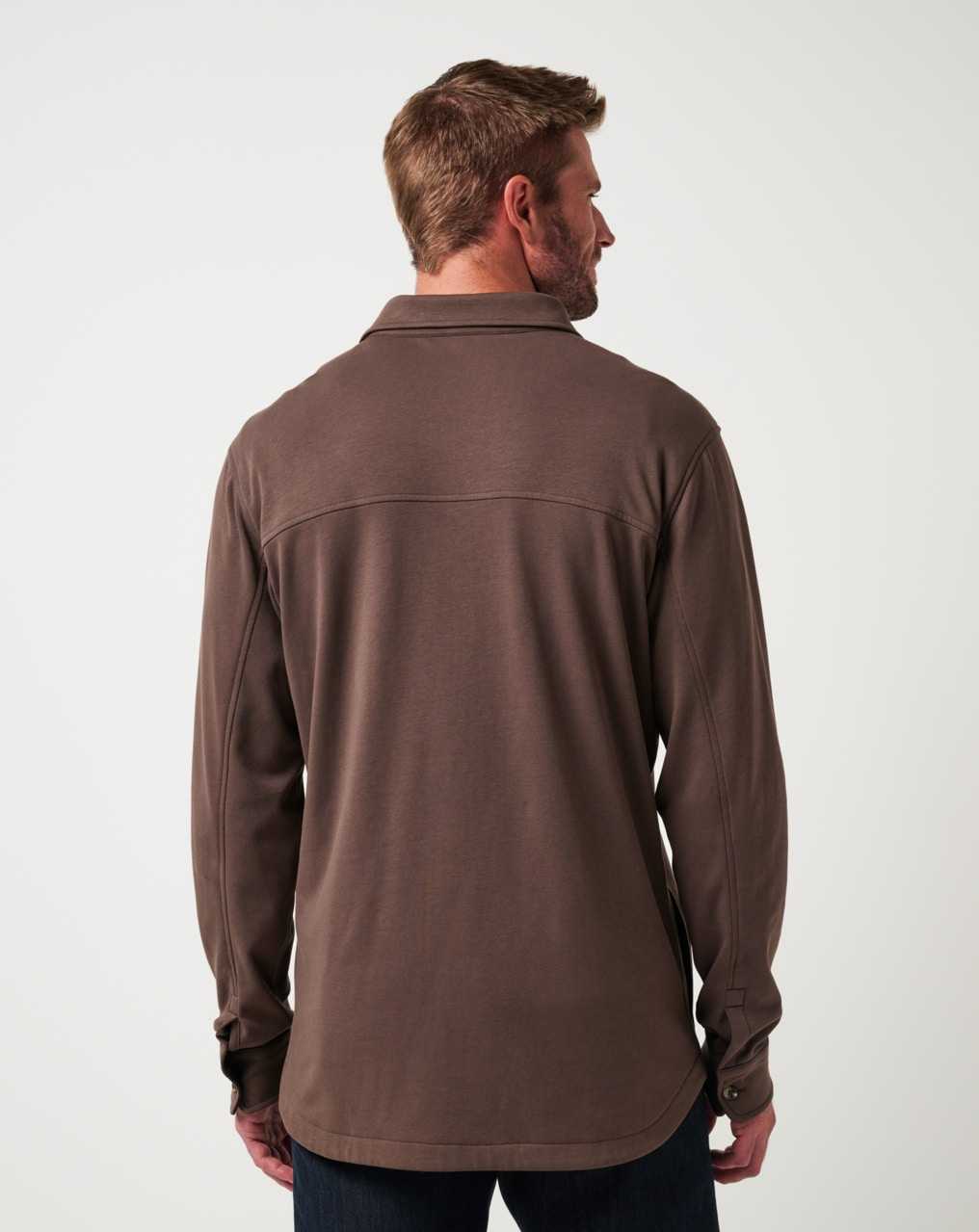 Chocolate Travis Mathew Cloud Shirt Jacket | QZVY82147