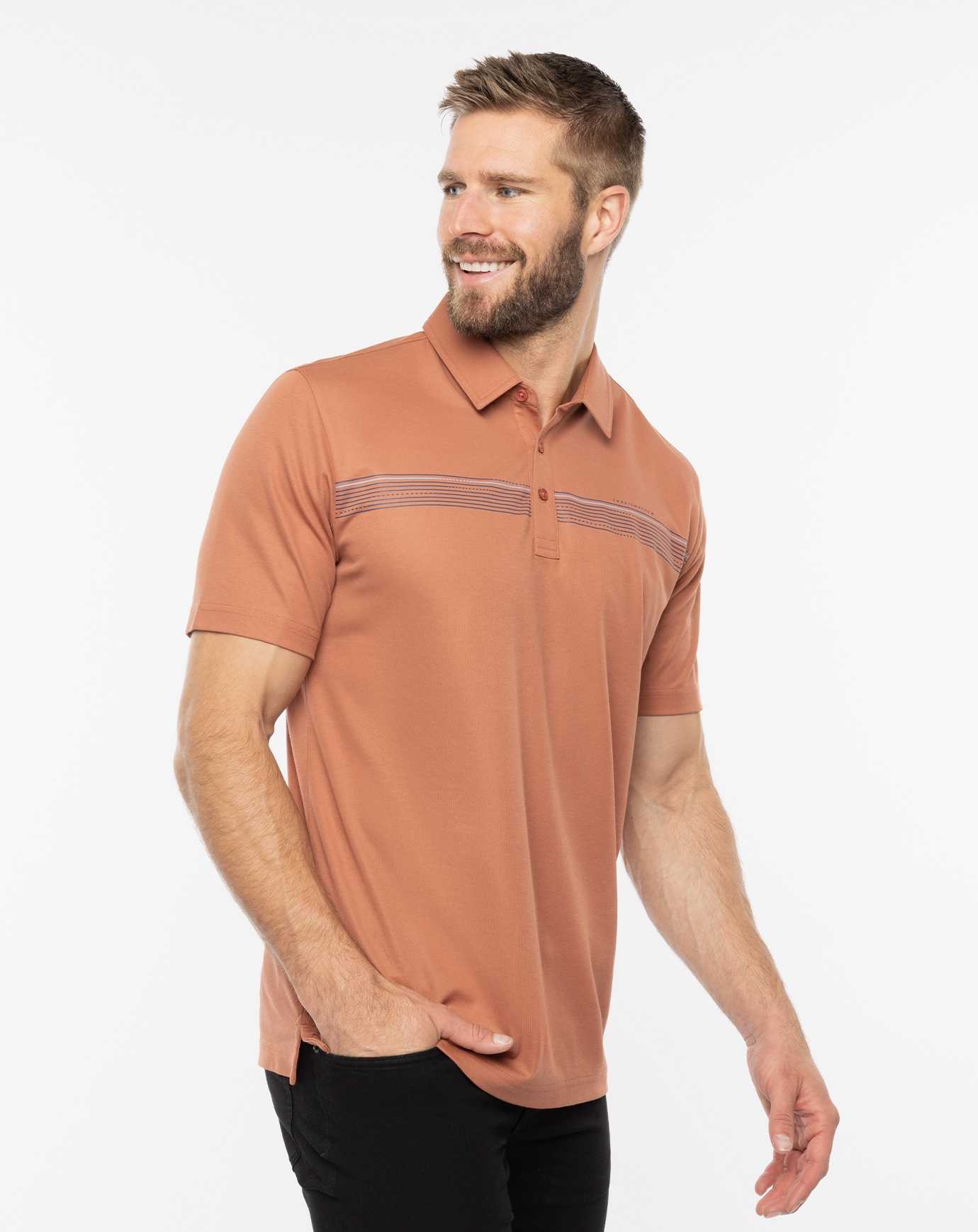 Copper Travis Mathew Dry Dock Polo | YMZV37548