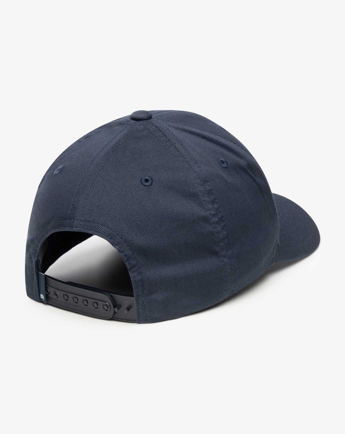 Dark Blue Travis Mathew Grand Illusion Snapback Hat | NUOX96271