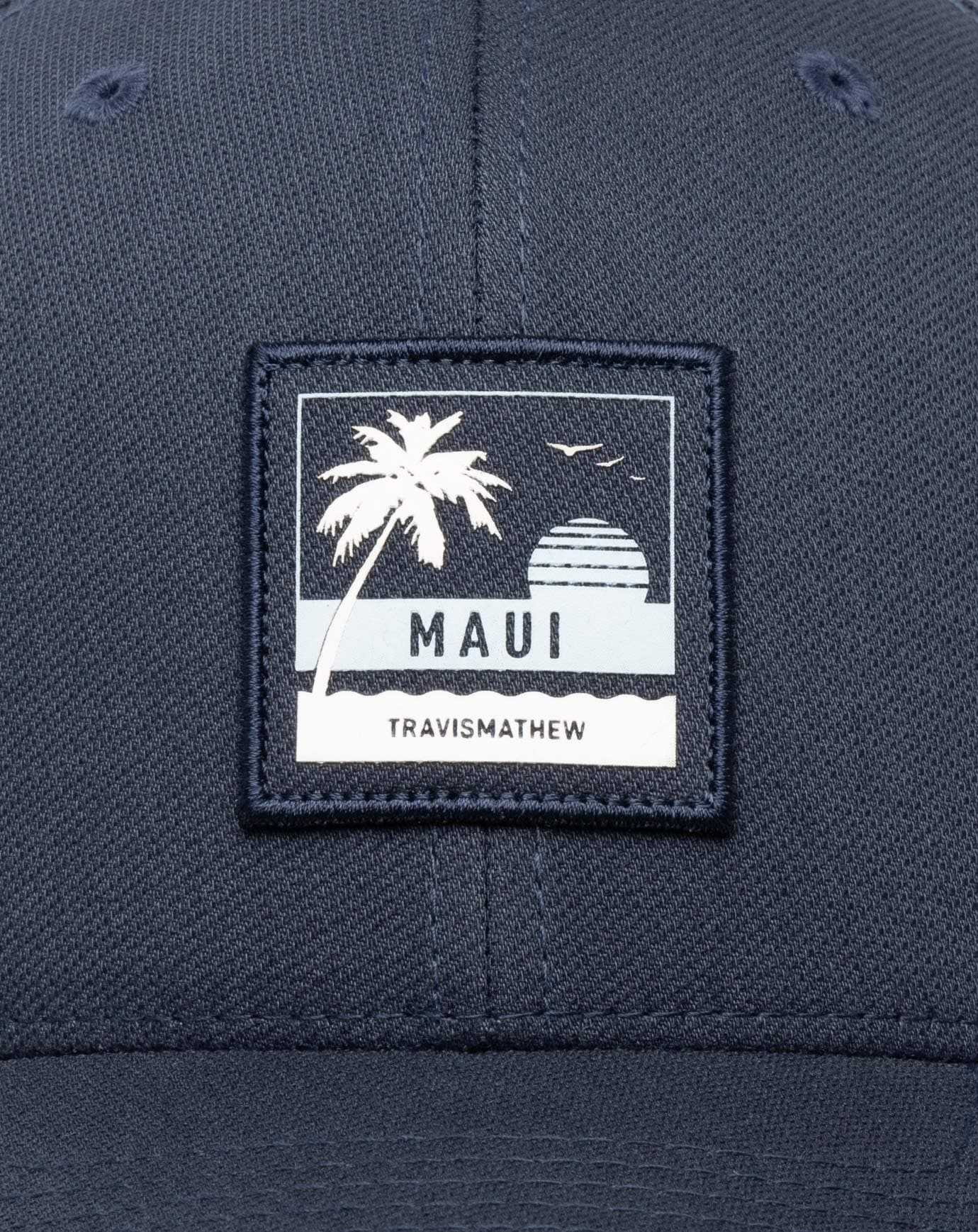 Dark Blue Travis Mathew Grand Illusion Snapback Hat | NUOX96271