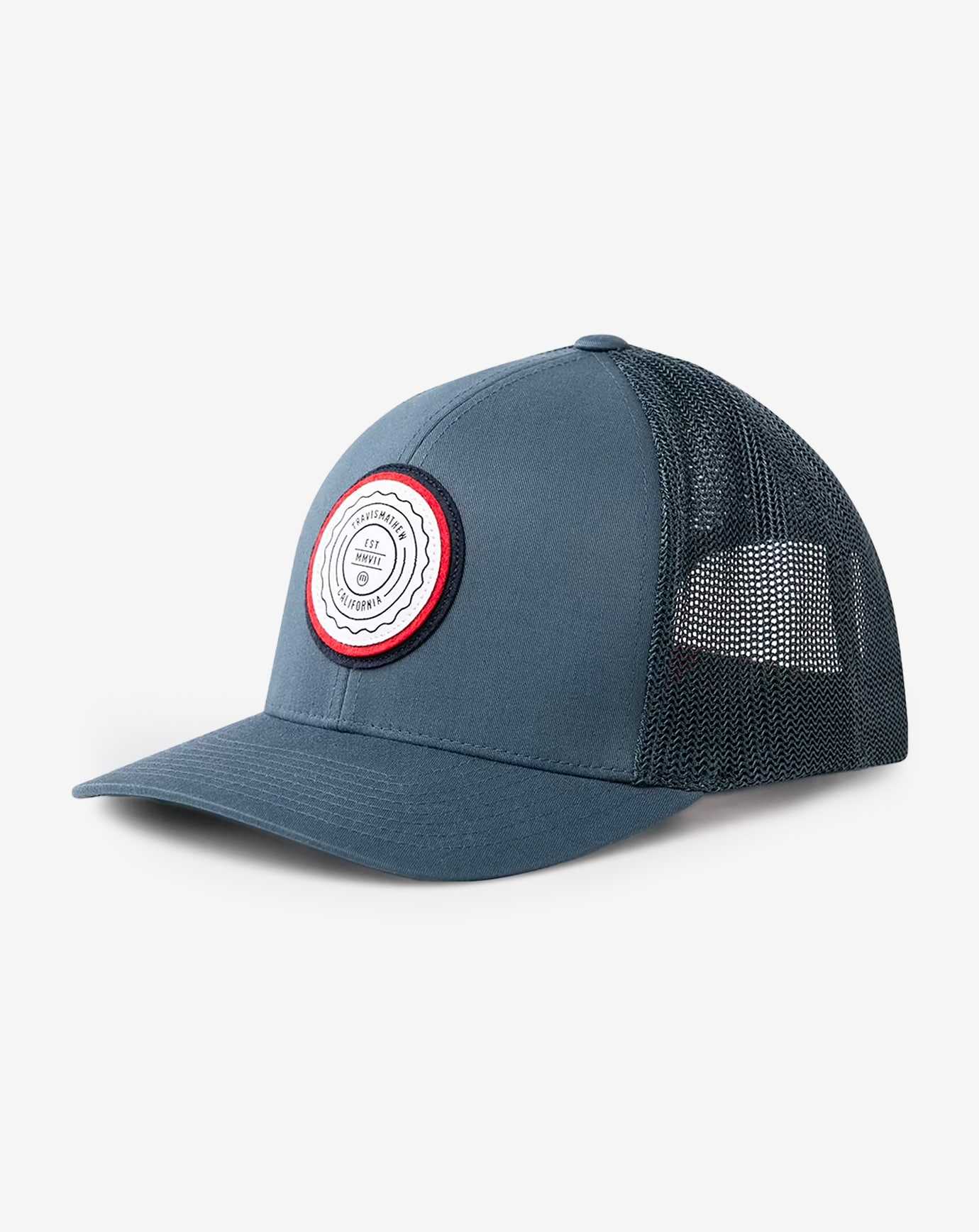 Dark Blue Travis Mathew The Patch Snapback Hat | XUTY61472