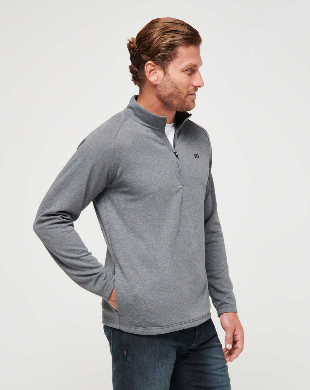 Dark Grey Travis Mathew Upgraded Quarter Zip | WCIK62817