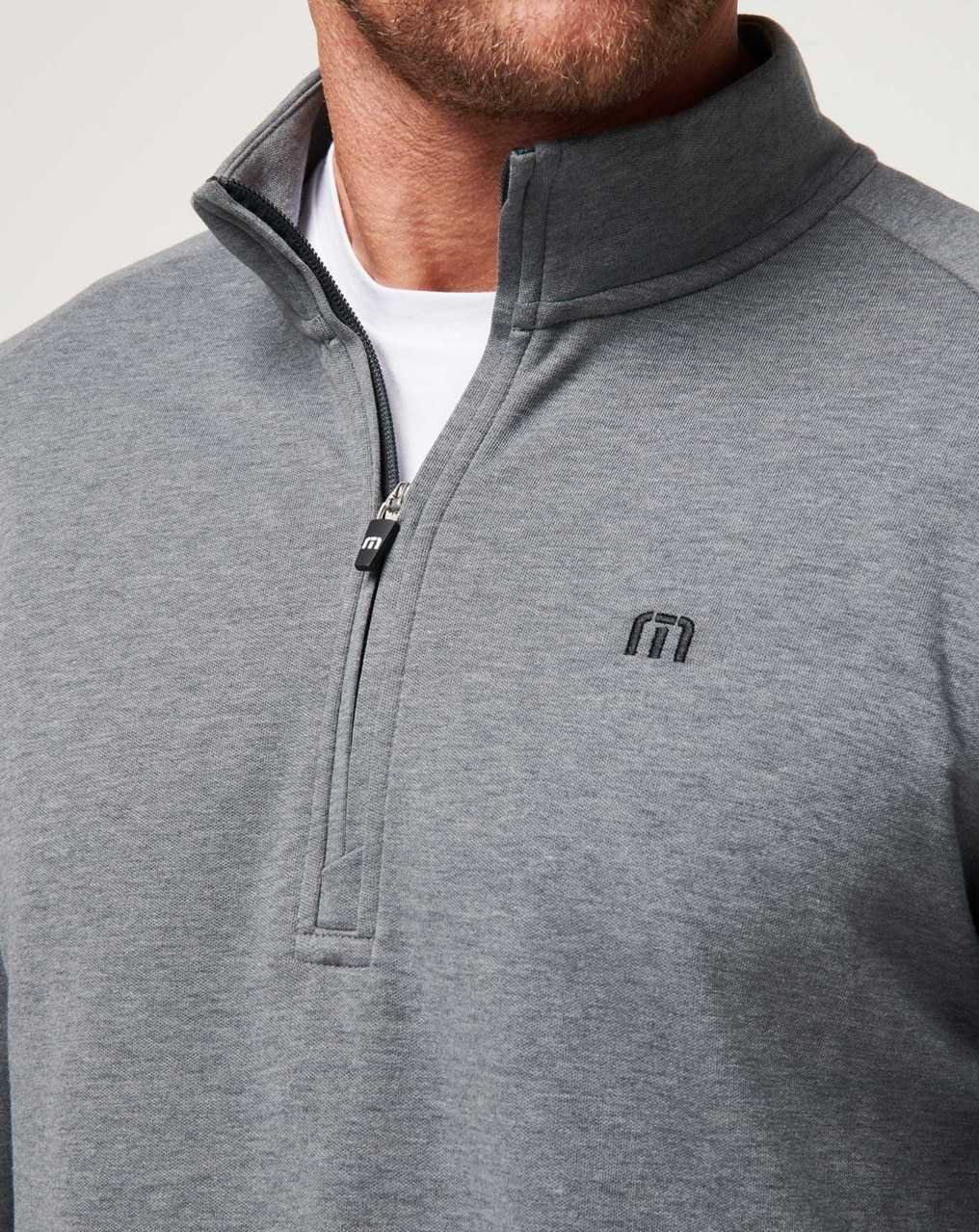 Dark Grey Travis Mathew Upgraded Quarter Zip | WCIK62817