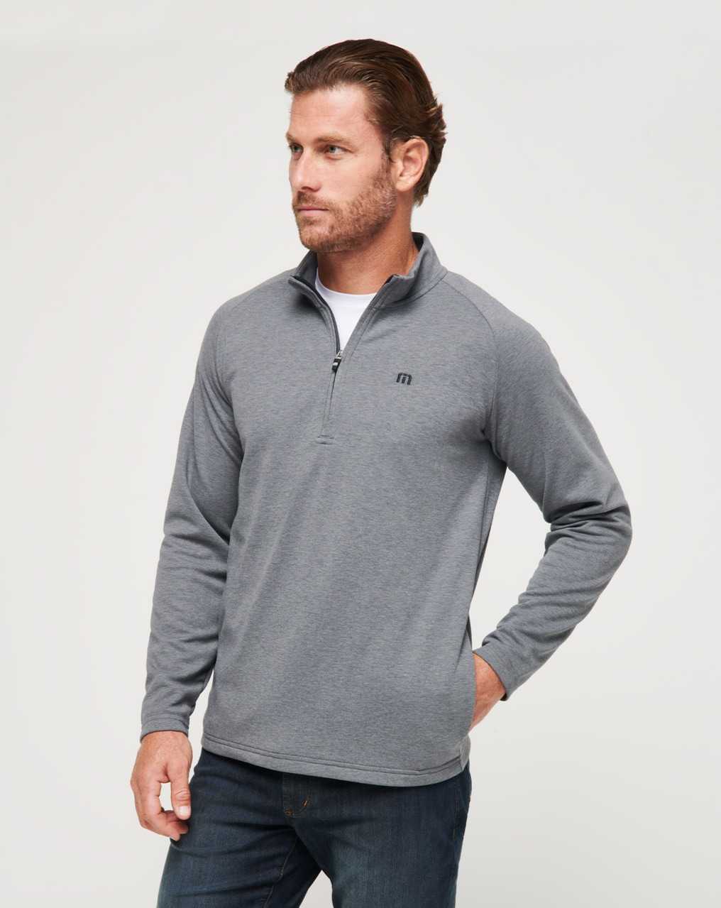 Dark Grey Travis Mathew Upgraded Quarter Zip | WCIK62817