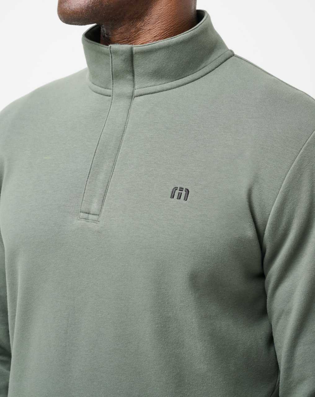 Dark Olive Travis Mathew Cloud Quarter Zip 2.0 | MWKN64512