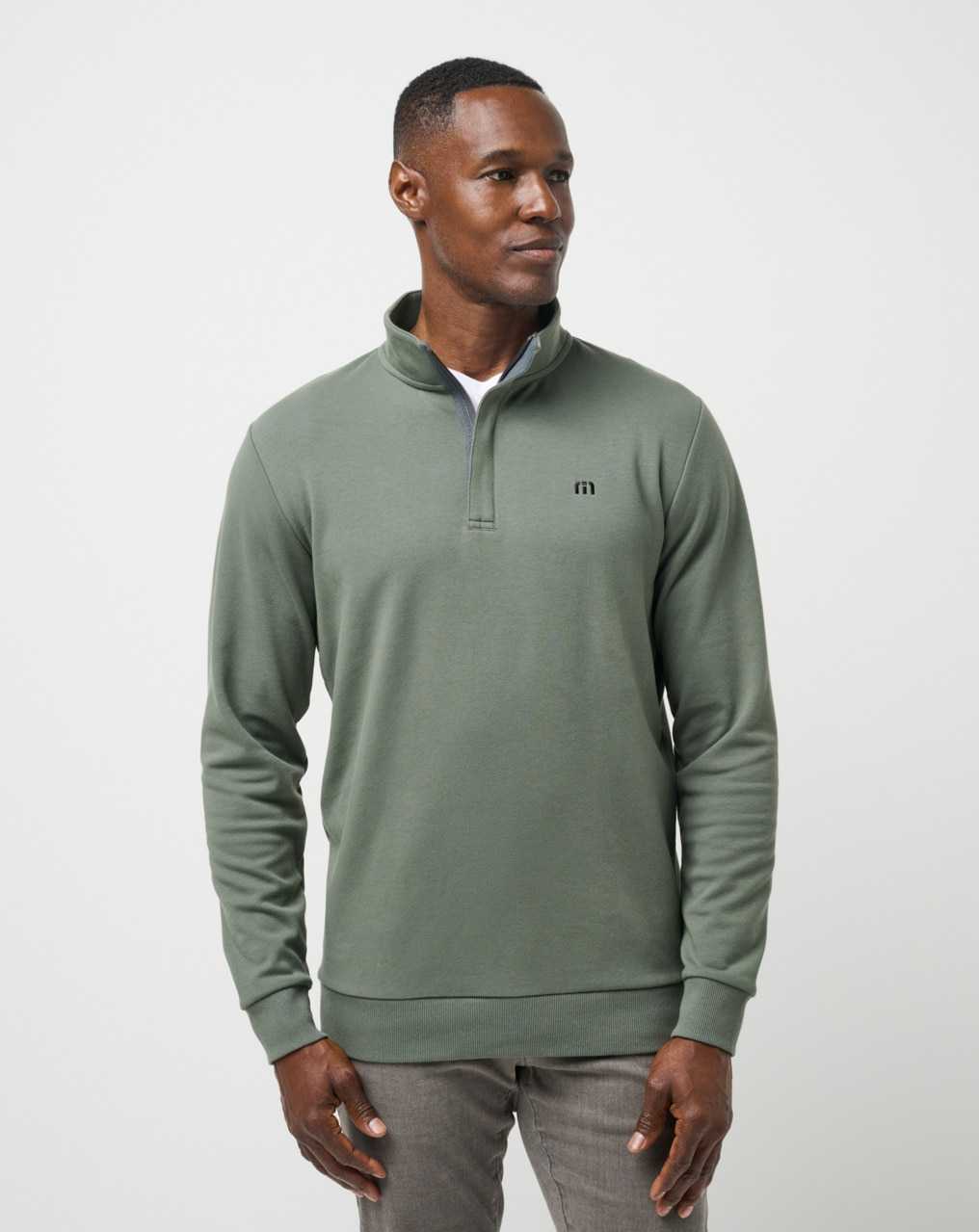 Dark Olive Travis Mathew Cloud Quarter Zip 2.0 | TRLZ64350