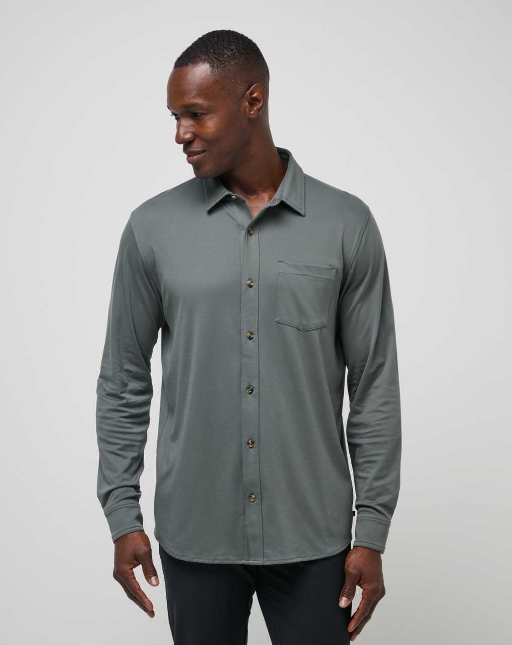 Dark Olive Travis Mathew Evening Bonfire Button-up | OZNP86375