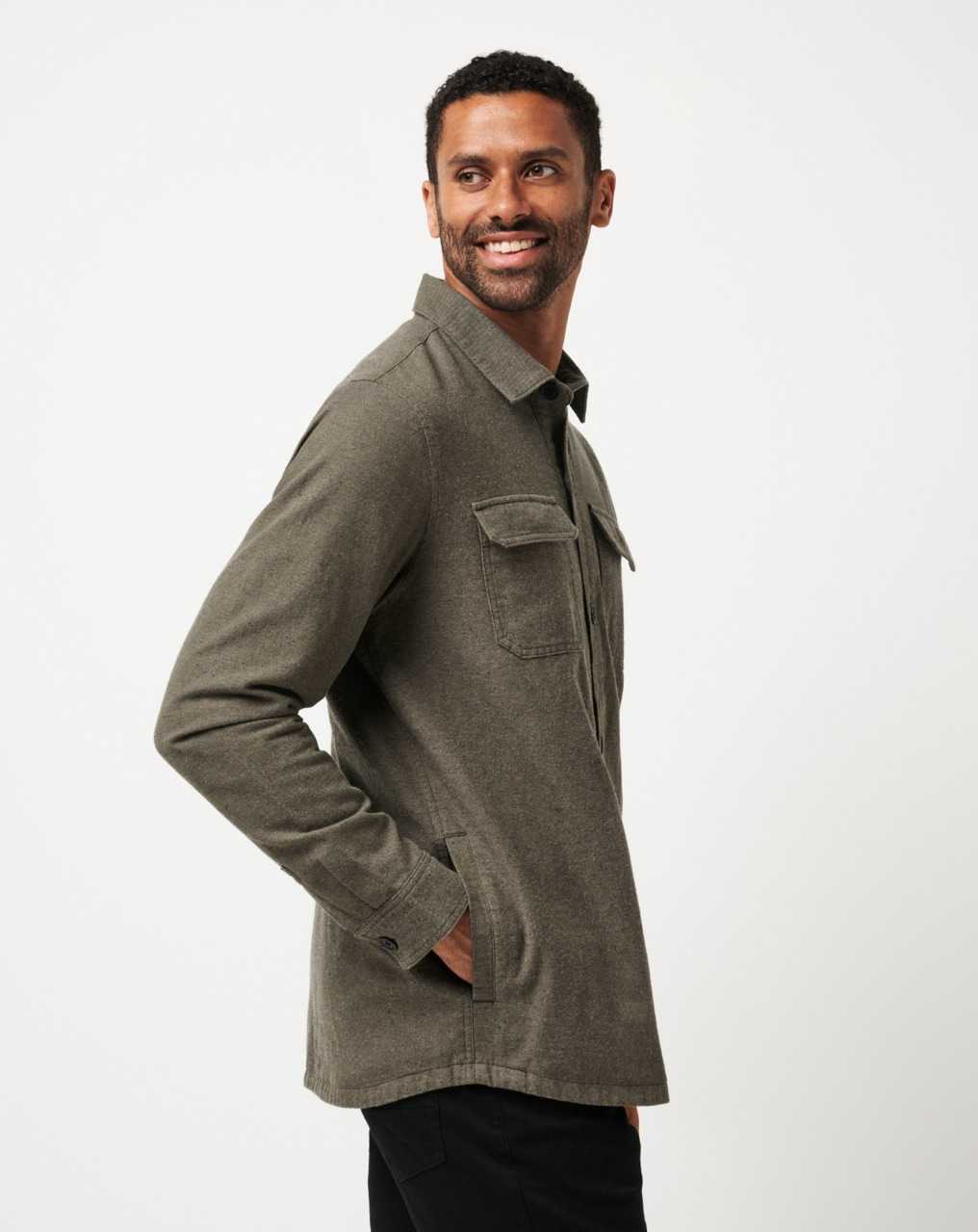 Dark Olive Travis Mathew Halfway There Shirt Jacket | DMFX90436