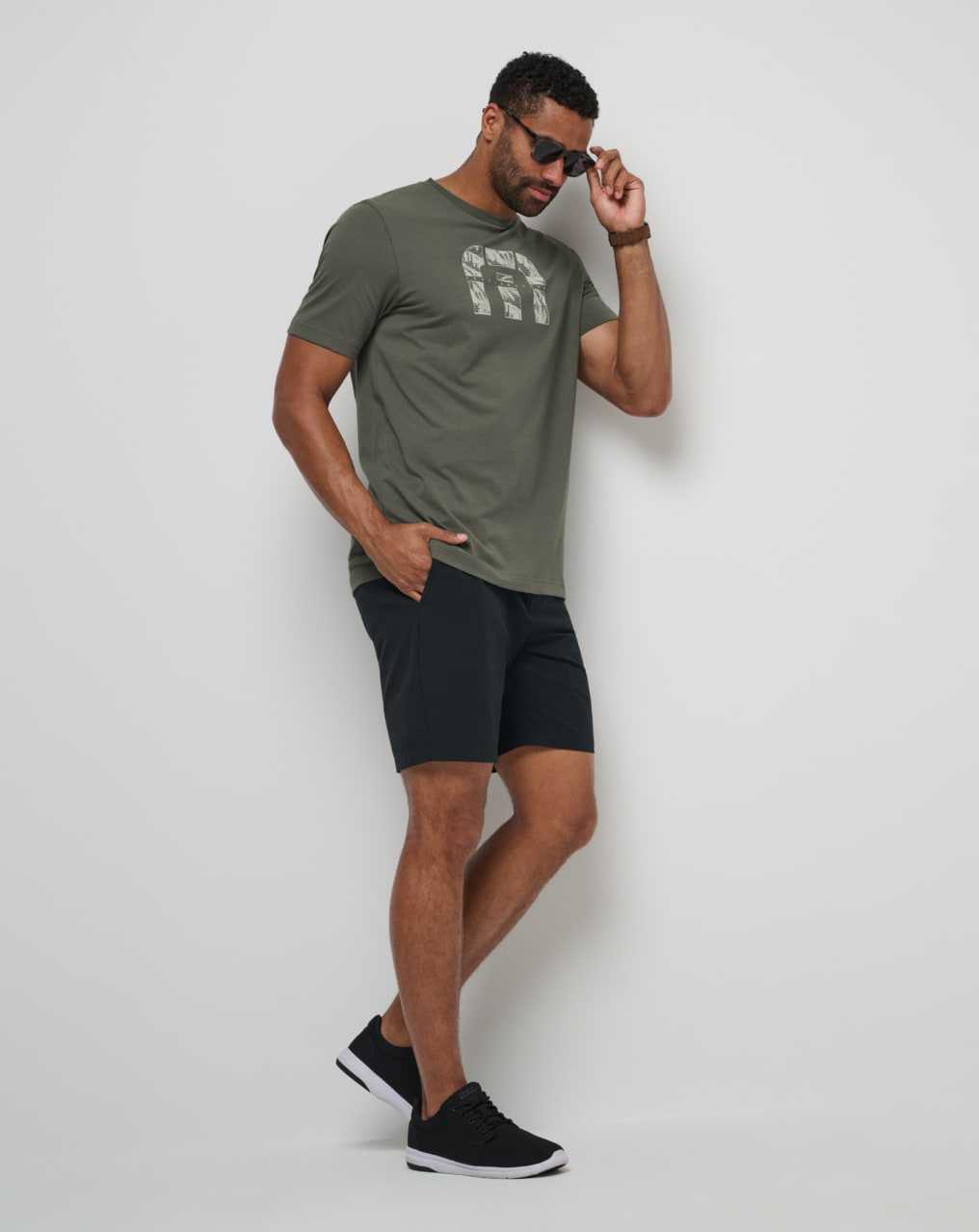 Dark Olive Travis Mathew Port Planner Tee | YBMH53740