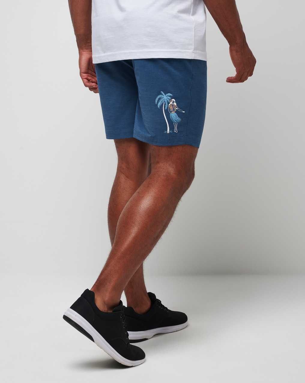 Dark Teal Tiki Travis Mathew Tech Chino Short 8in | XVPG65394