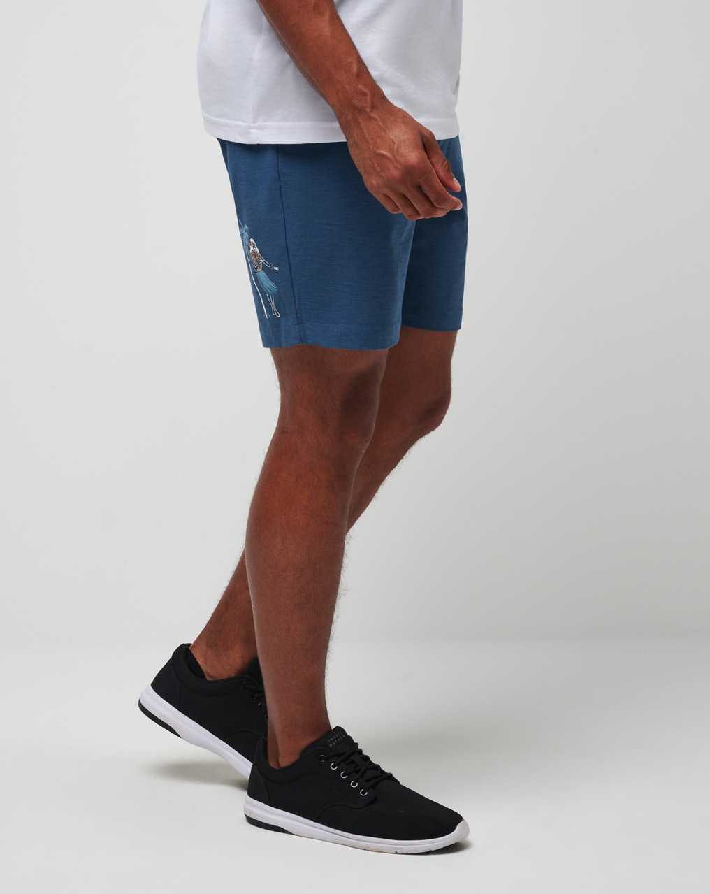 Dark Teal Tiki Travis Mathew Tech Chino Short 8in | XVPG65394