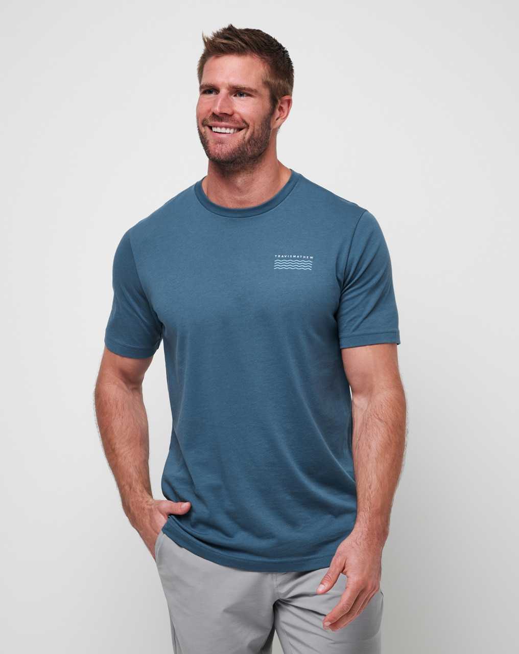 Dark Teal Travis Mathew Best Behavior Tee | OHXA58639