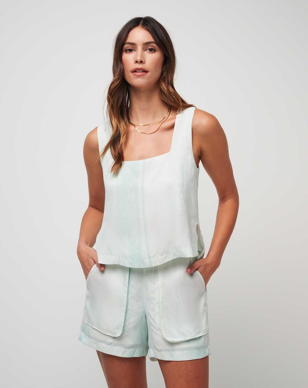 Dusty Aqua Travis Mathew Late Night, Just Right Tank | IAOE80347