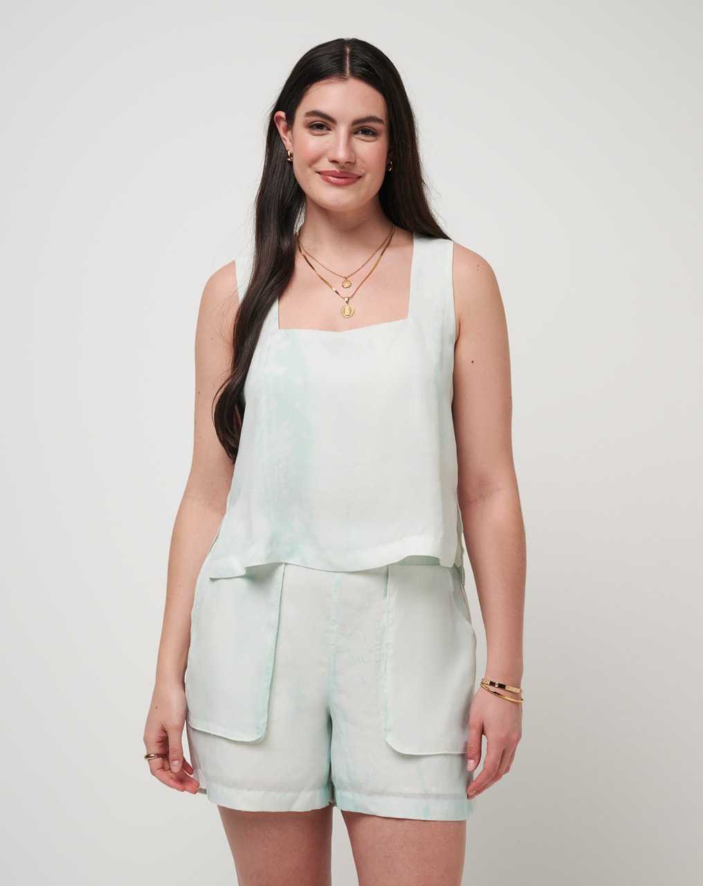 Dusty Aqua Travis Mathew Late Night, Just Right Tank | IAOE80347