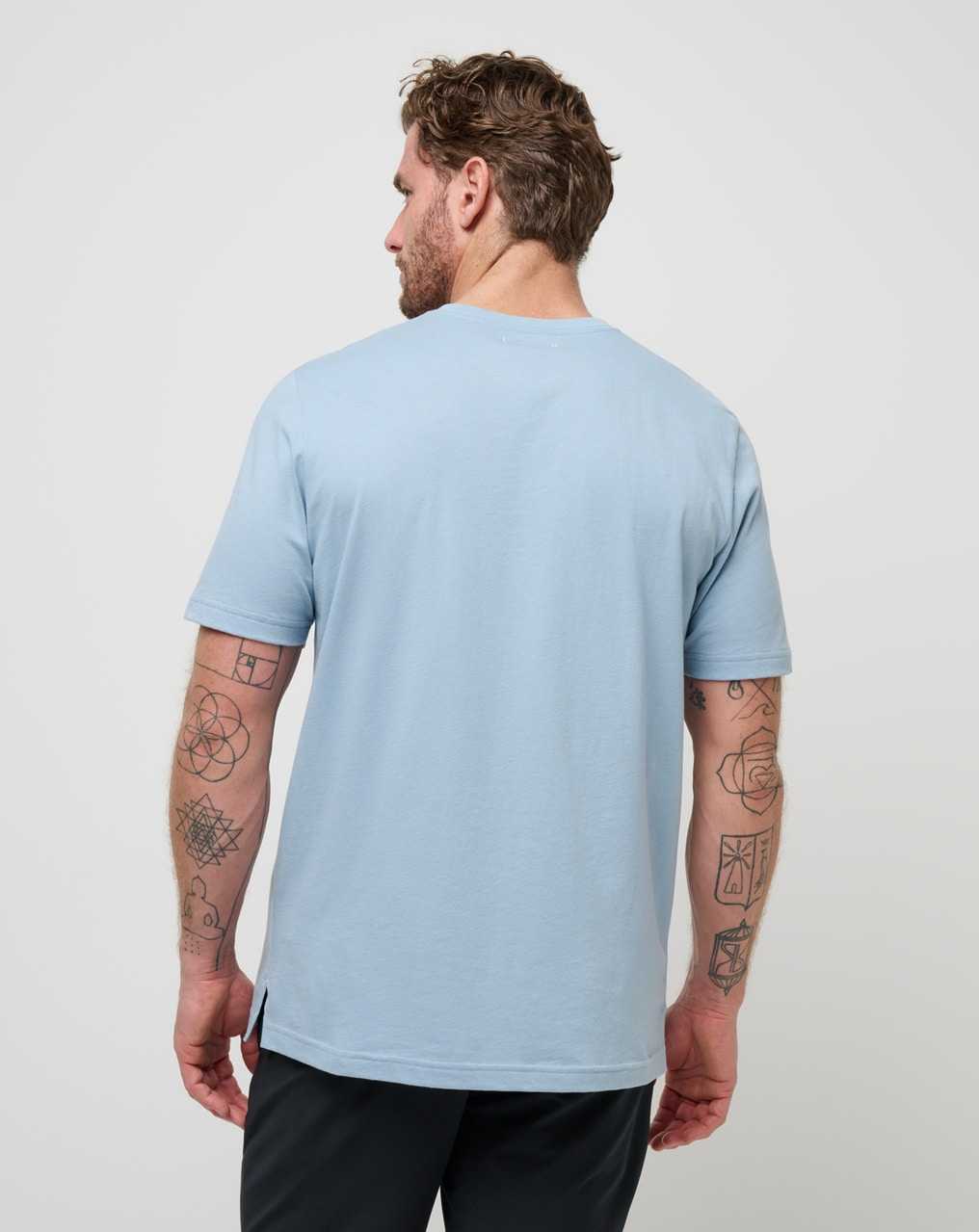 Dusty Blue Travis Mathew Name Association Tee | KPGJ20198