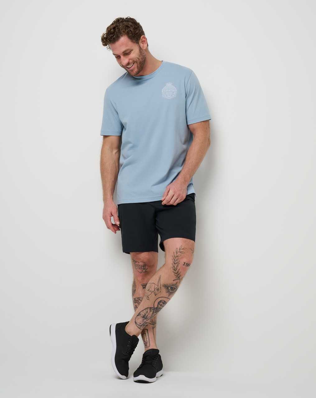 Dusty Blue Travis Mathew Name Association Tee | KPGJ20198