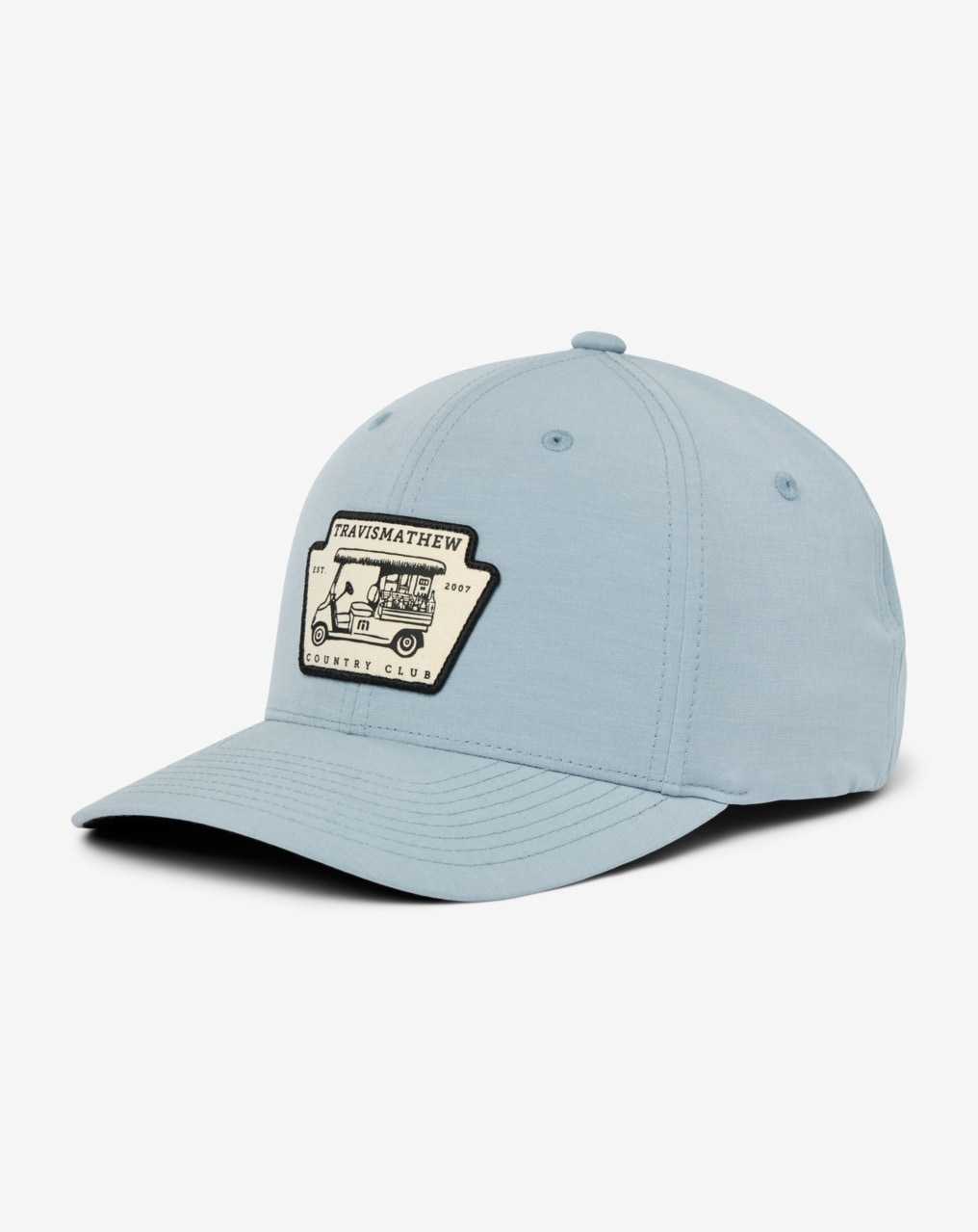 Dusty Blue Travis Mathew Tiki Mapes Patch Snapback Hat | JIKG90547