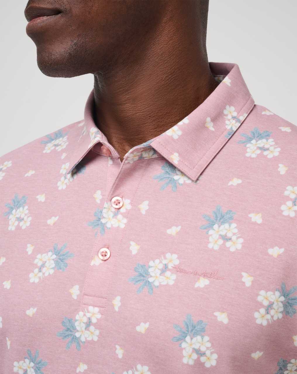 Dusty Rose Travis Mathew Arbor Wave Polo | HVPI83105