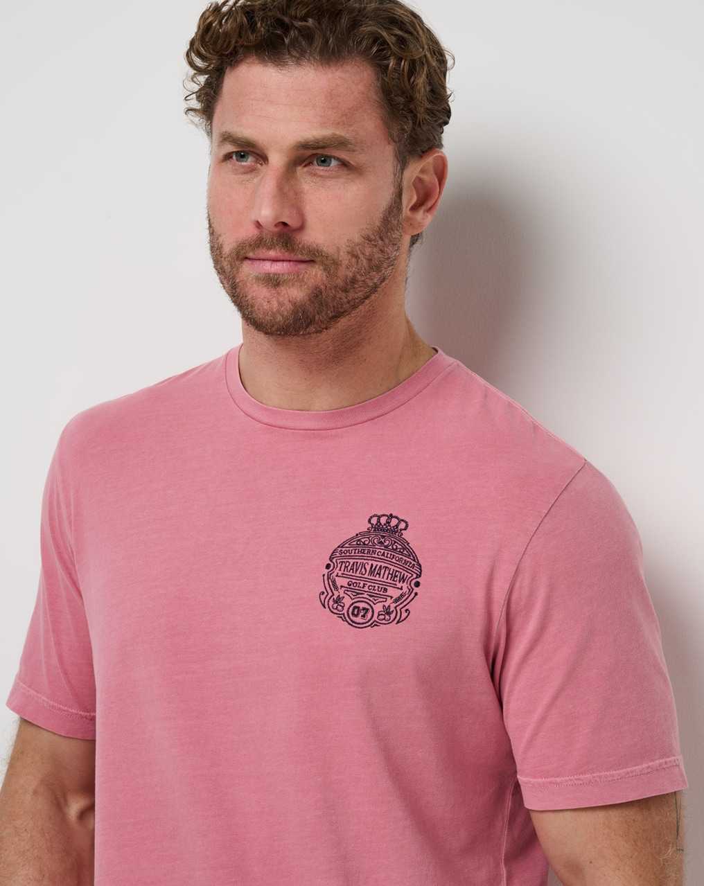 Dusty Rose Travis Mathew Name Association Tee | AJSN04729