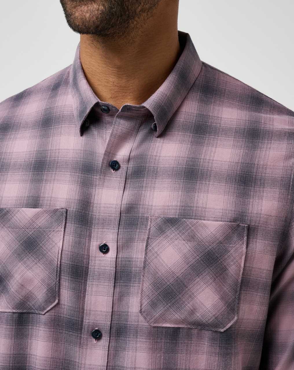 Elderberry/Total Eclipse Travis Mathew Cloud Plaid Flannel Button-up | BLDR30472