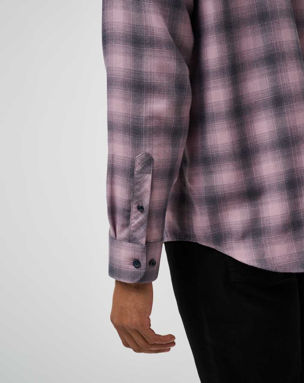 Elderberry/Total Eclipse Travis Mathew Cloud Plaid Flannel Button-up | BLDR30472