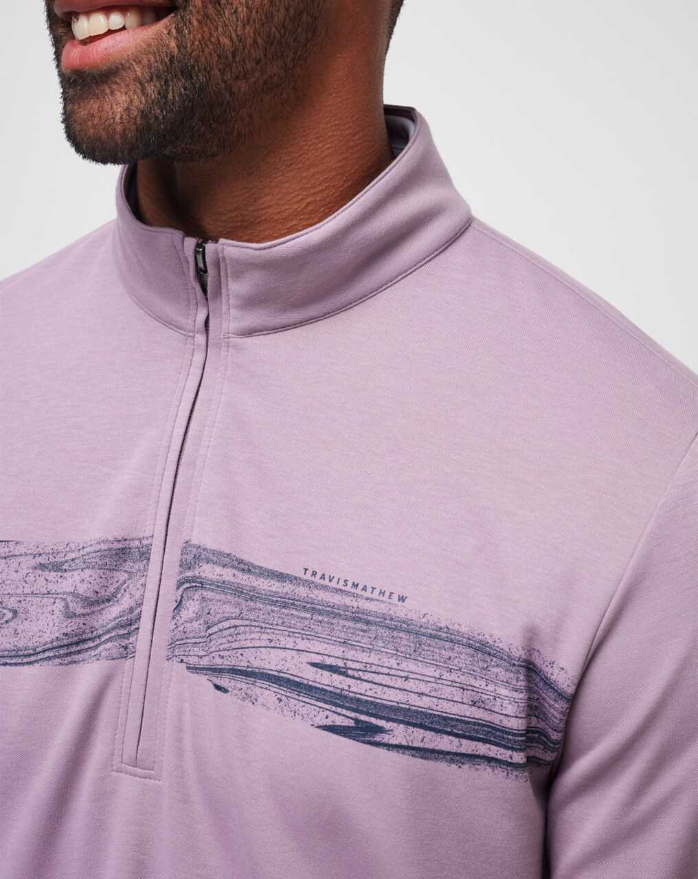 Elderberry Travis Mathew Upgraded Chest Stripe Quarter Zip | YIDP15724