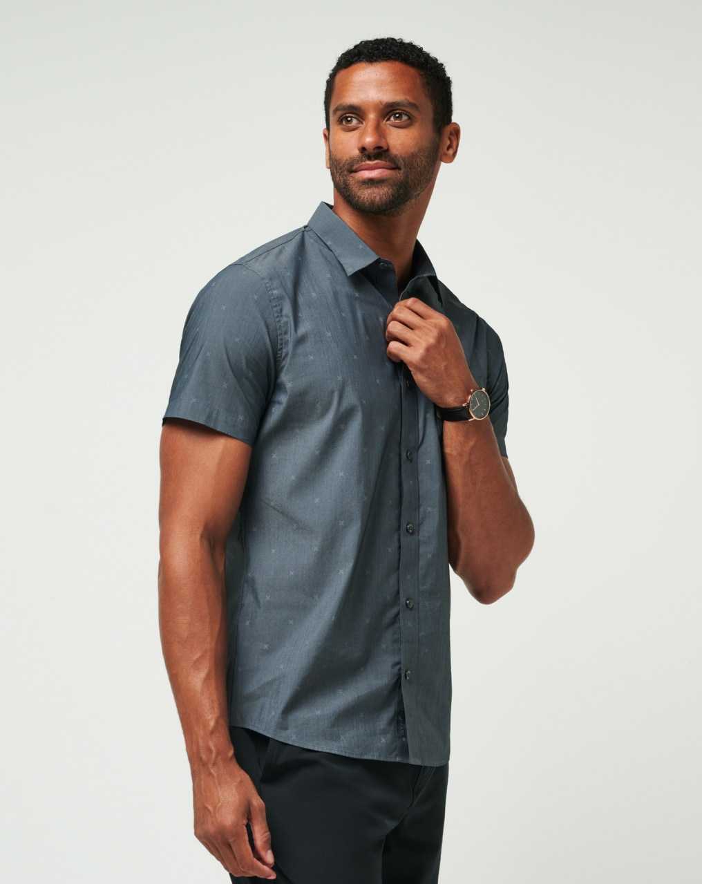 Heather Black Travis Mathew Across The Pond Button-up | ZFTP05263