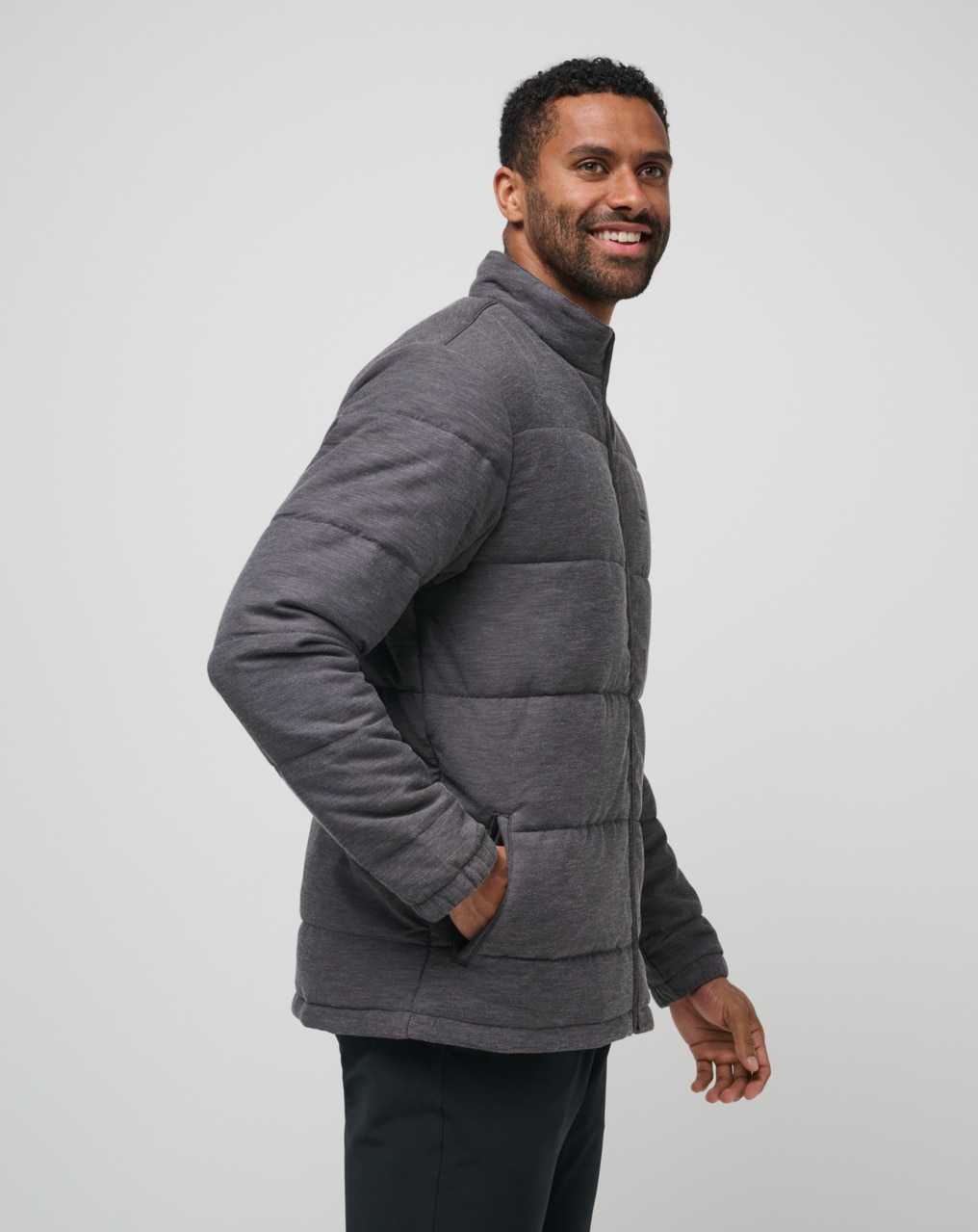 Heather Black Travis Mathew Climate Drop Jacket | CRLU46279