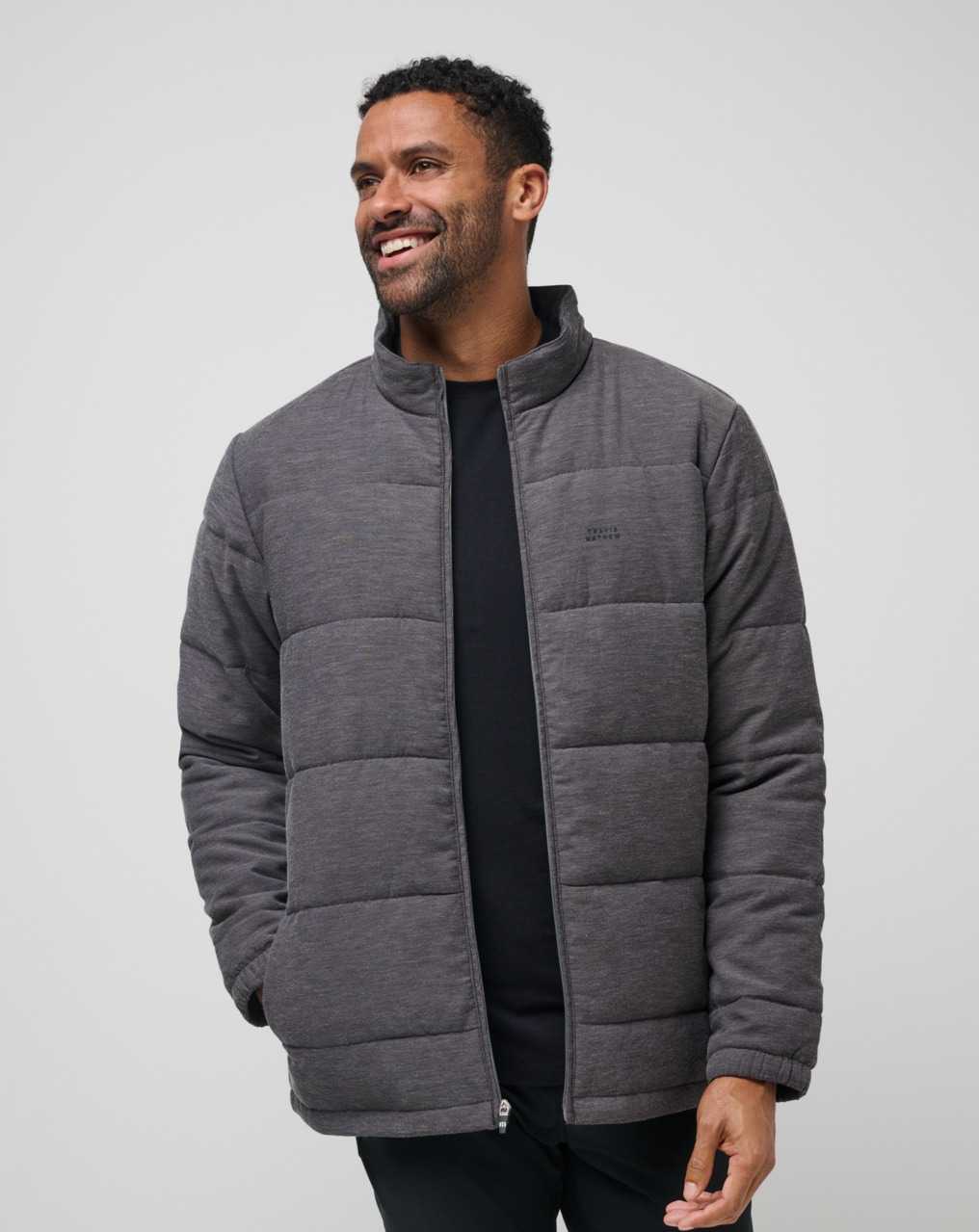 Heather Black Travis Mathew Climate Drop Jacket | CRLU46279