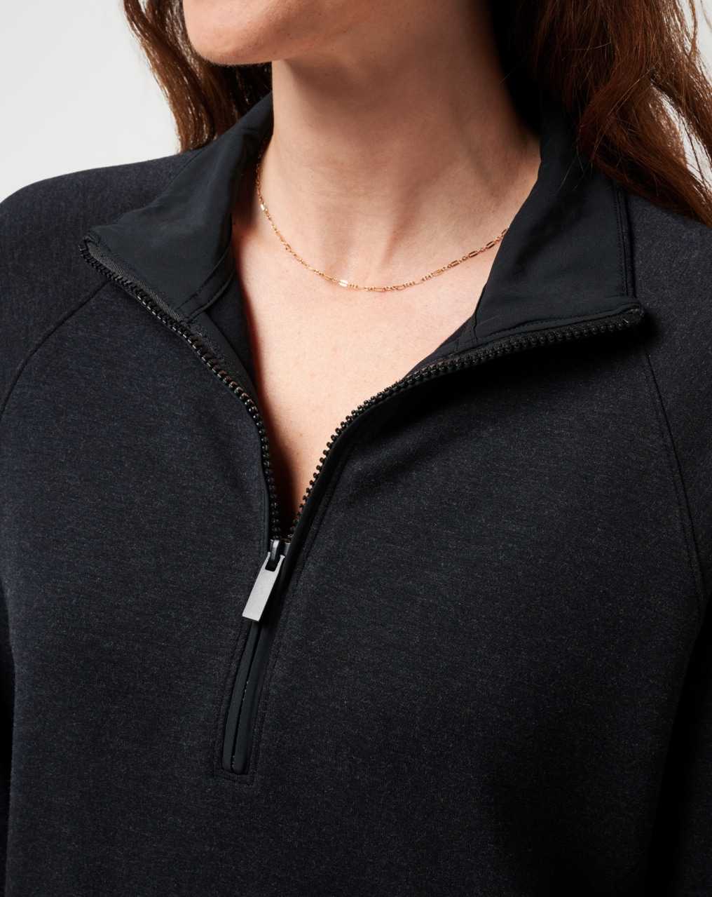 Heather Black Travis Mathew Delightful Half Zip | OHLI51648