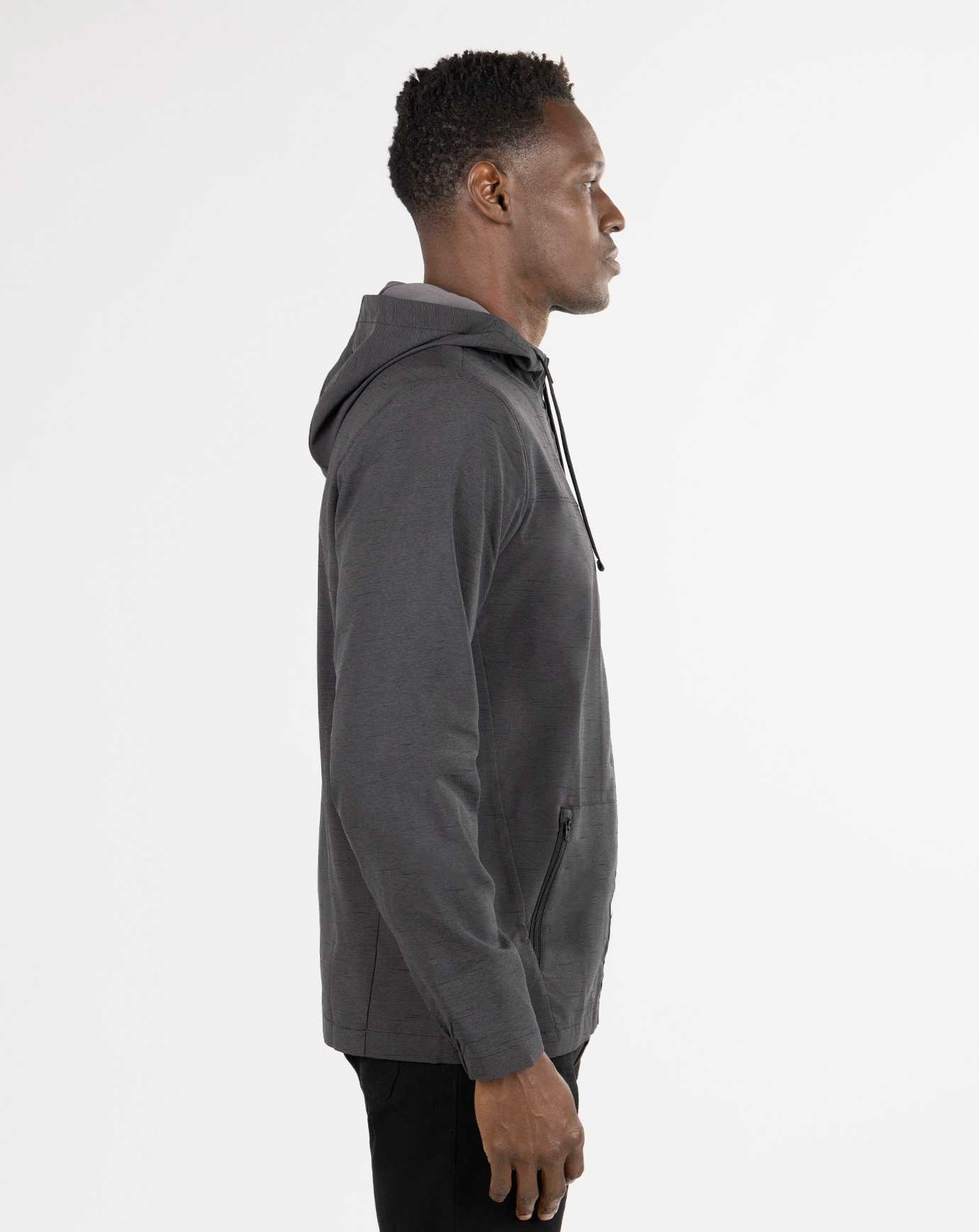 Heather Black Travis Mathew Element Of Surprise Full Zip Hoodie | MVRH78523