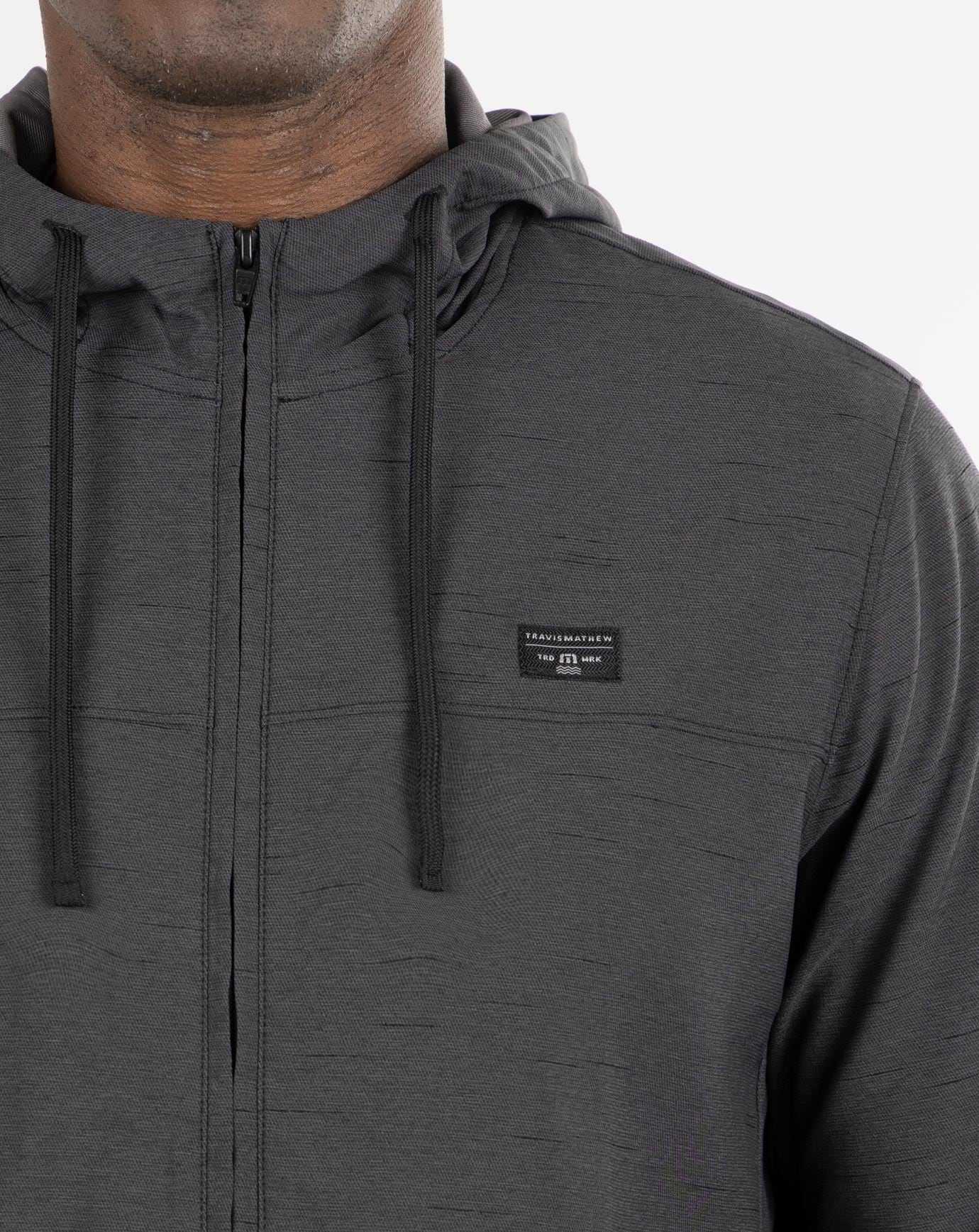 Heather Black Travis Mathew Element Of Surprise Full Zip Hoodie | MVRH78523