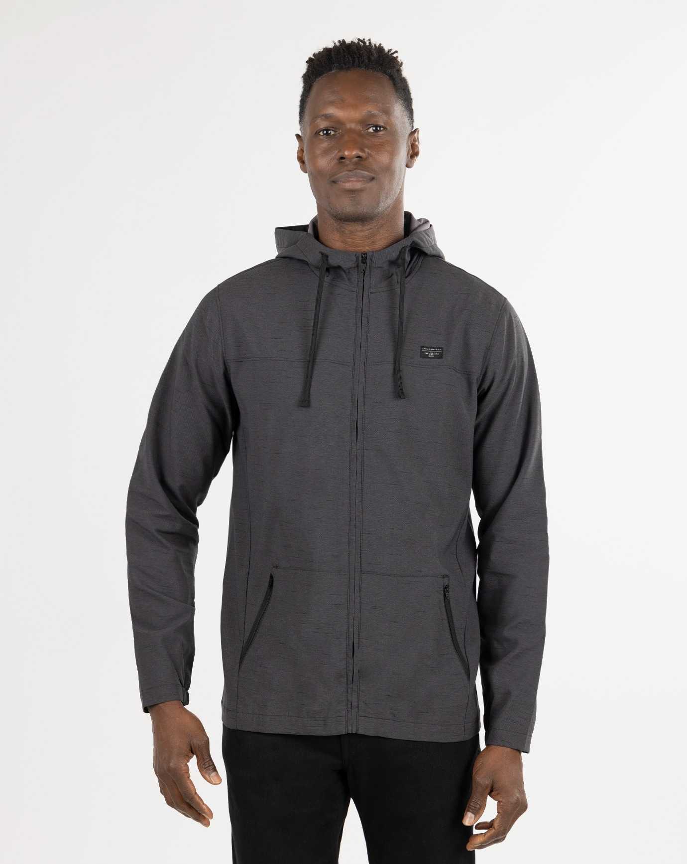 Heather Black Travis Mathew Element Of Surprise Full Zip Hoodie | MVRH78523