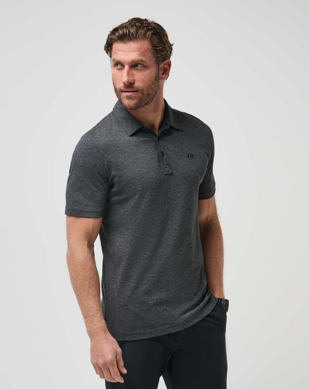 Heather Black Travis Mathew The Zinna Polo | HGBF25731