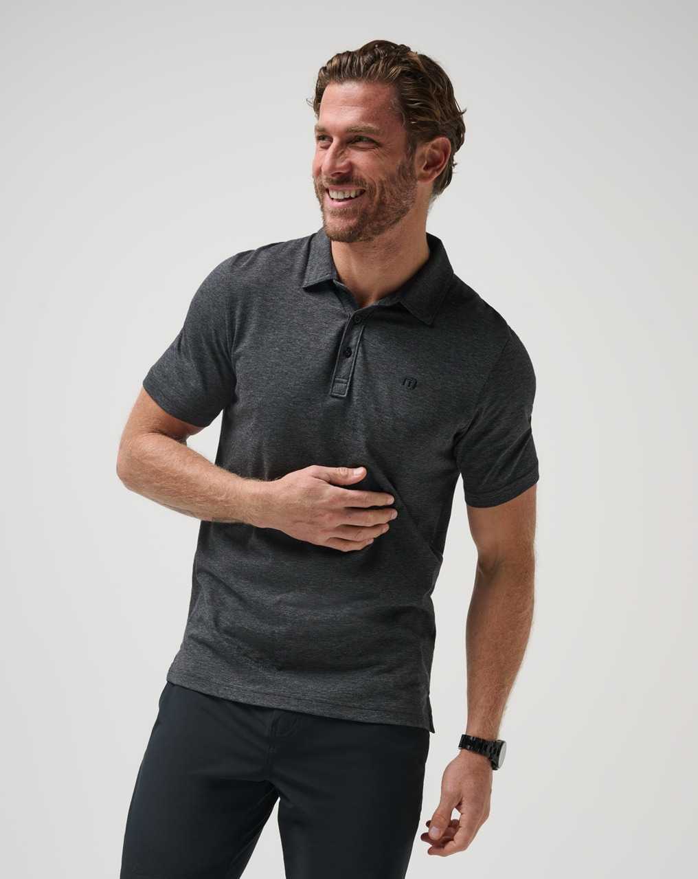 Heather Black Travis Mathew The Zinna Polo | HGBF25731