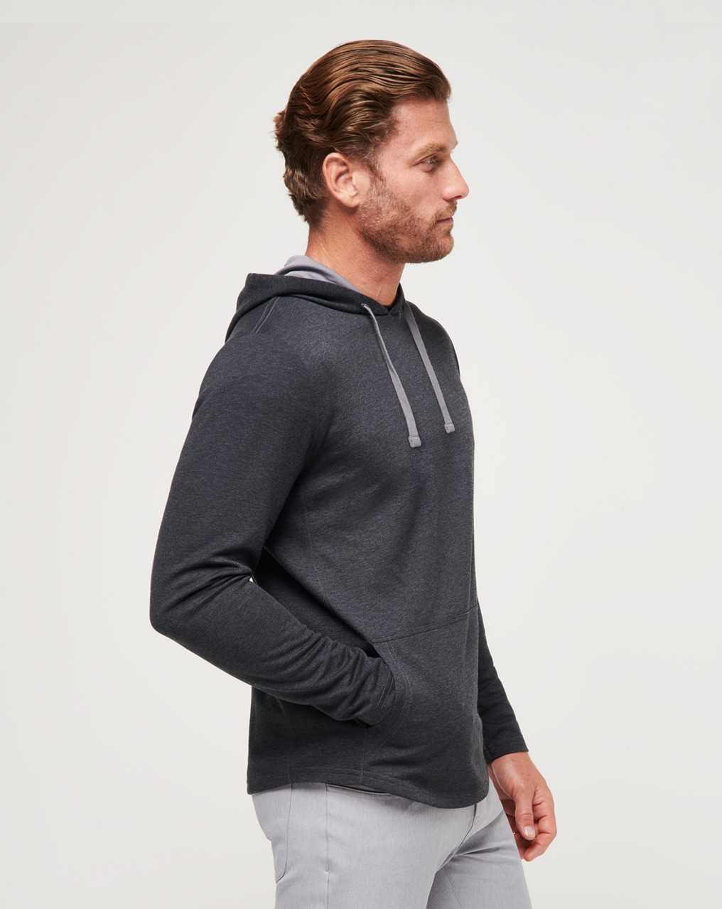 Heather Black Travis Mathew Upgraded Tech Hoodie | JBLK92738