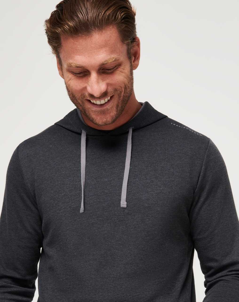 Heather Black Travis Mathew Upgraded Tech Hoodie | JBLK92738