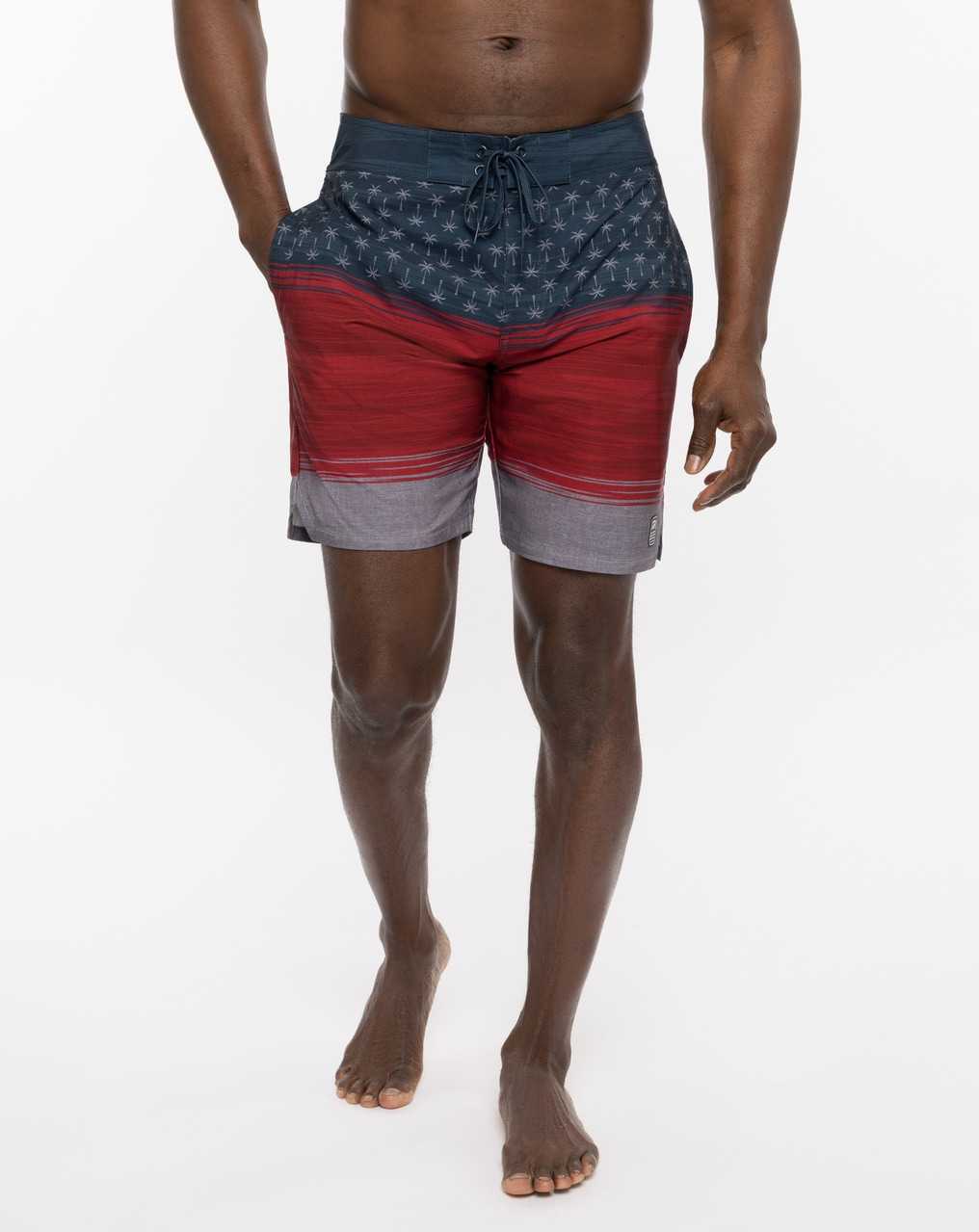 Heather Blue Nights Travis Mathew Murica Fun Boardshort | PCNT37802