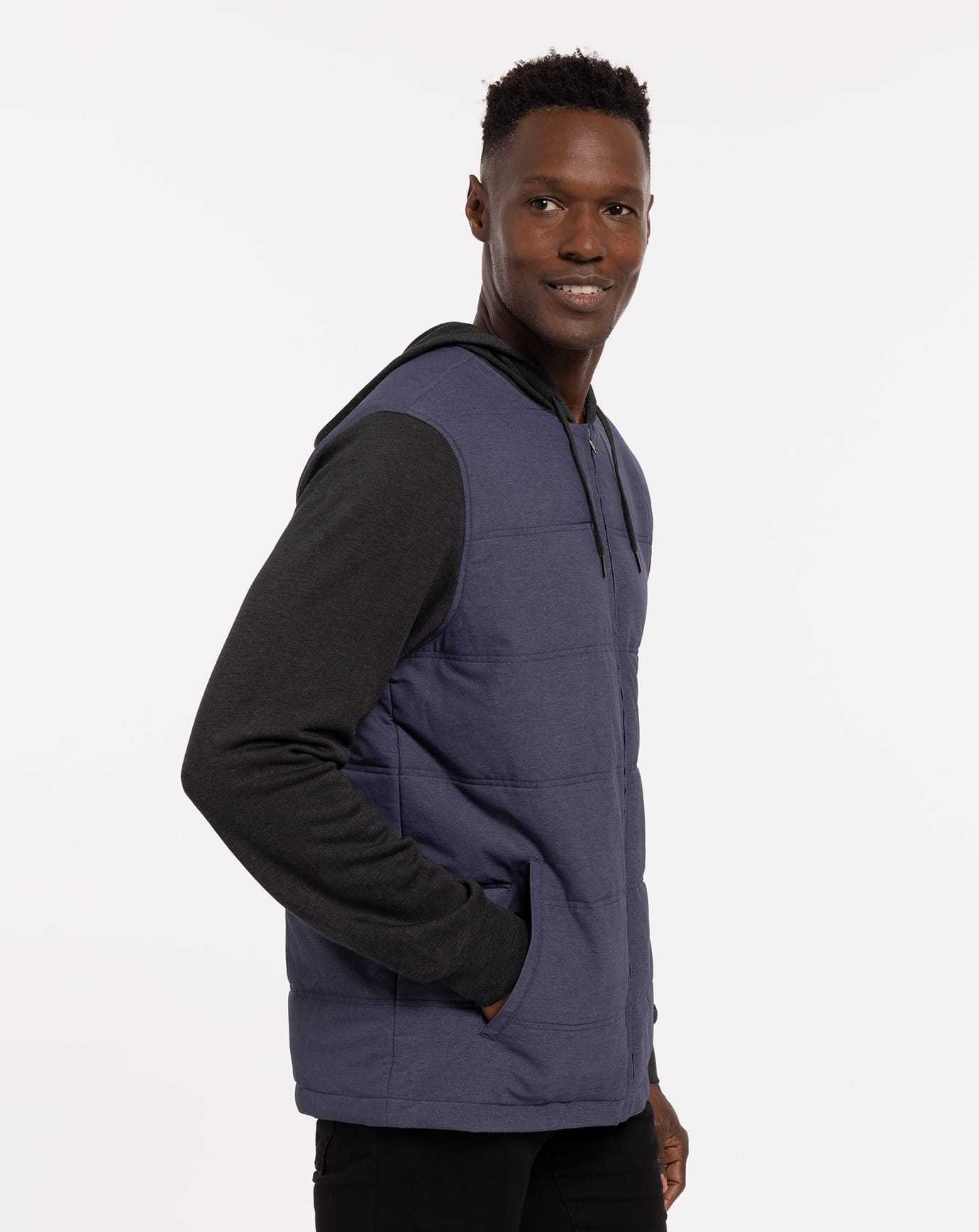 Heather Blue Nights Travis Mathew Scavenger Full Zip Hoodie | QVGL65029