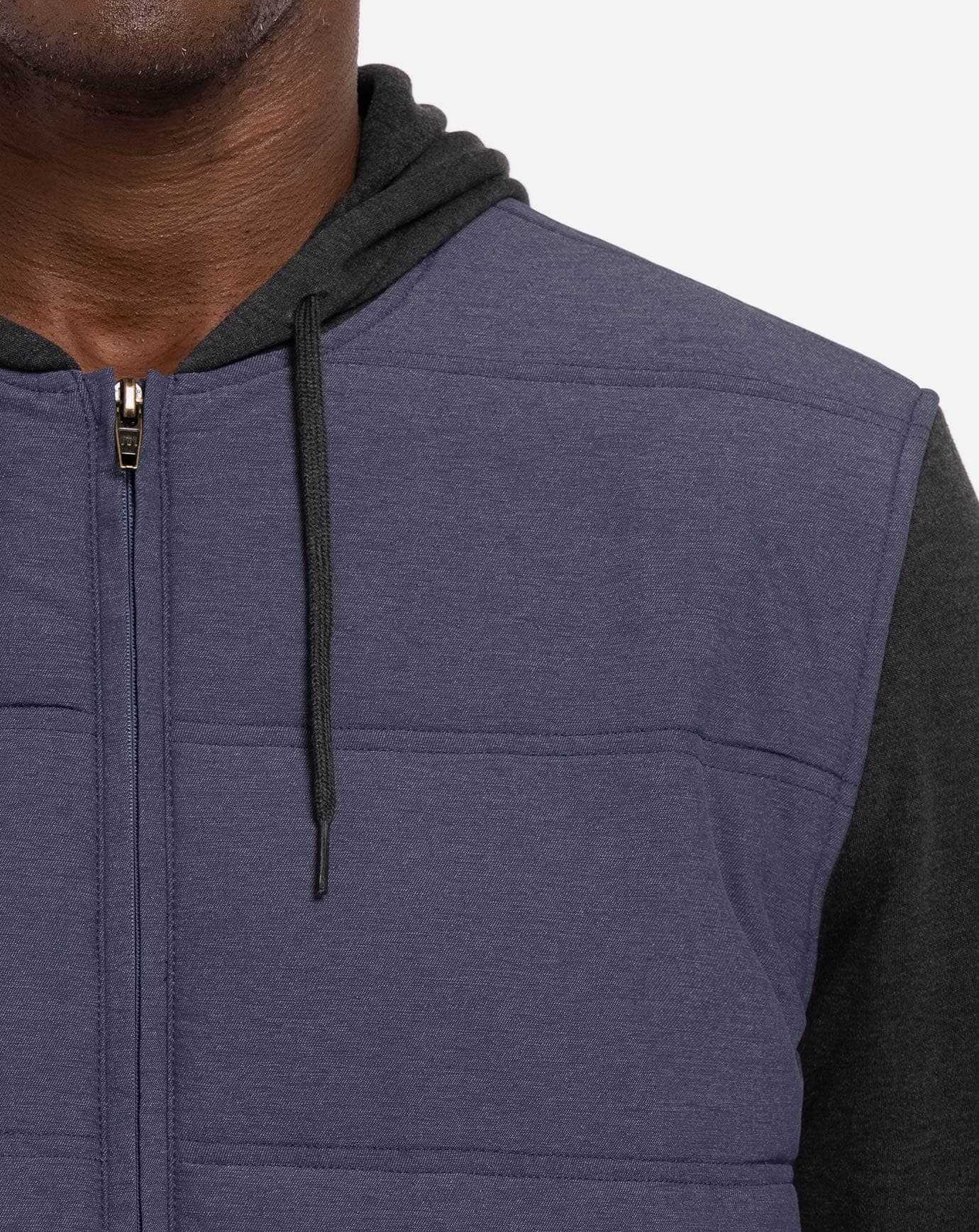 Heather Blue Nights Travis Mathew Scavenger Full Zip Hoodie | QVGL65029