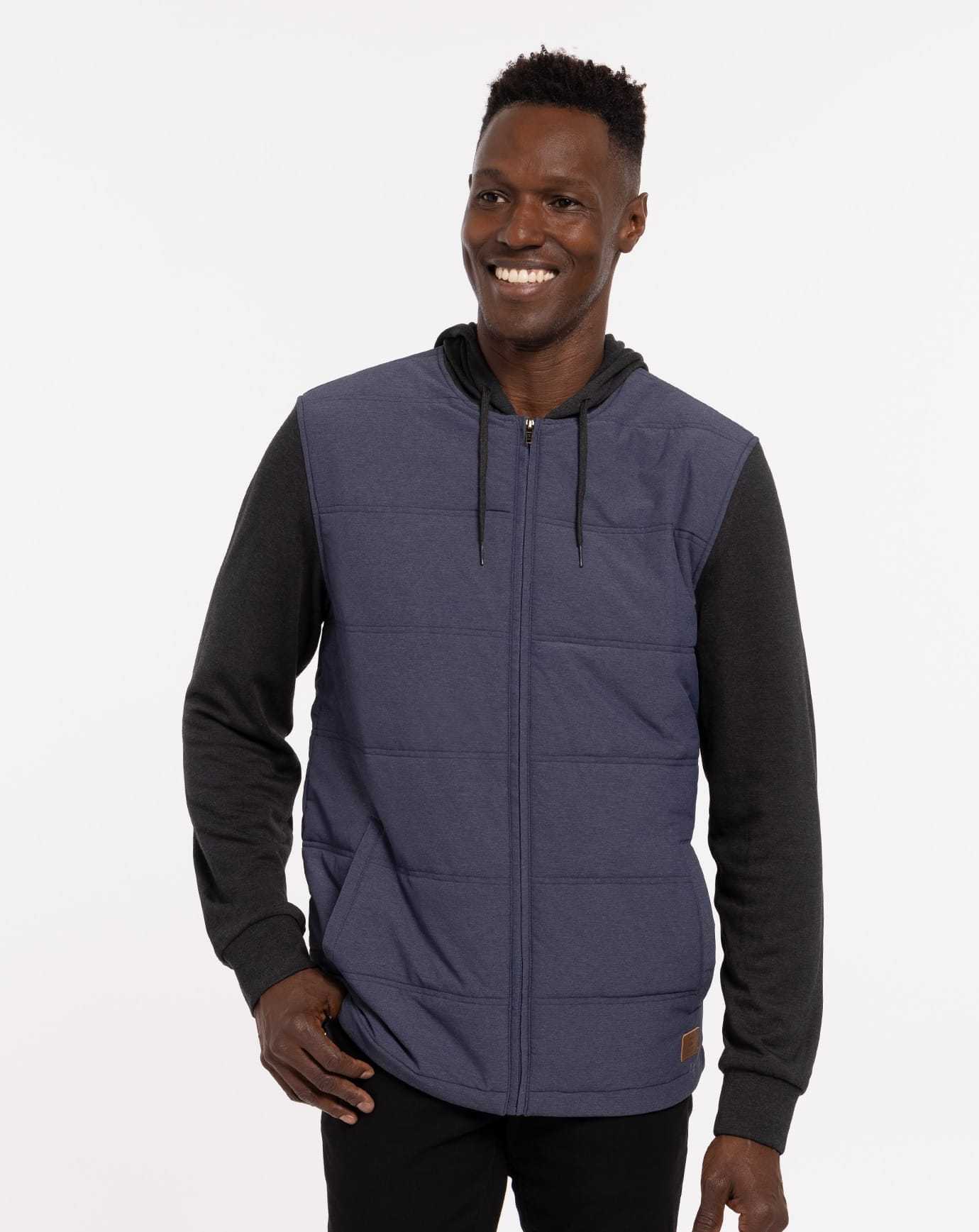 Heather Blue Nights Travis Mathew Scavenger Full Zip Hoodie | WJTV23417