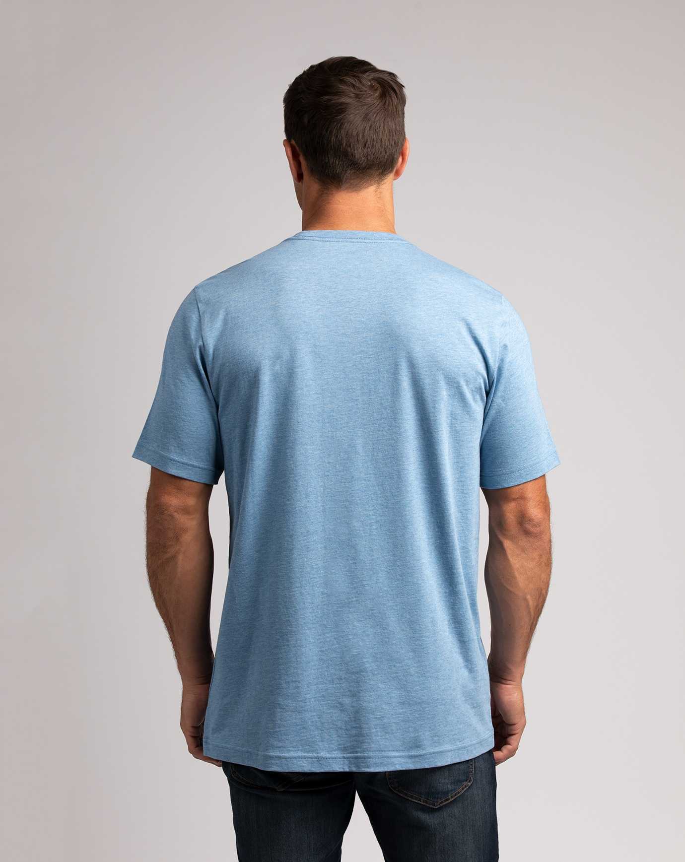 Heather Blue Travis Mathew Across The Plateau Tee | MGWP50691