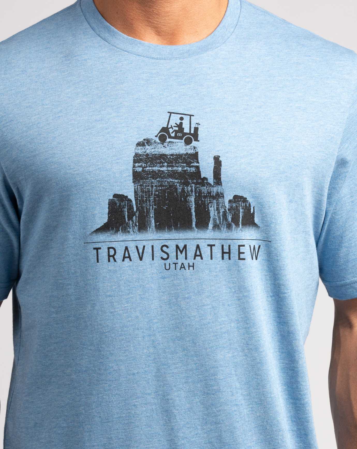 Heather Blue Travis Mathew Across The Plateau Tee | MGWP50691