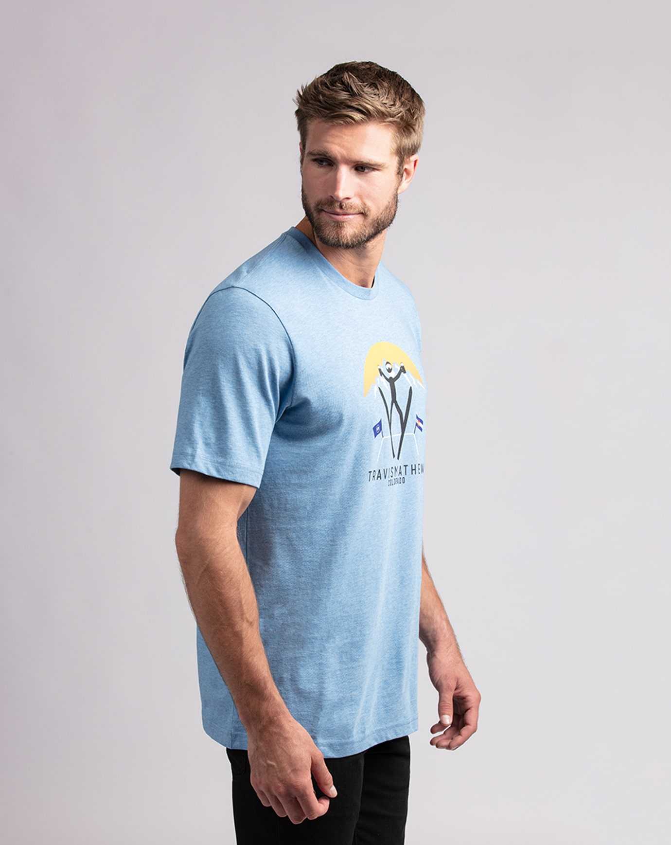 Heather Blue Travis Mathew Catchin' Air Tee | SGKQ47863